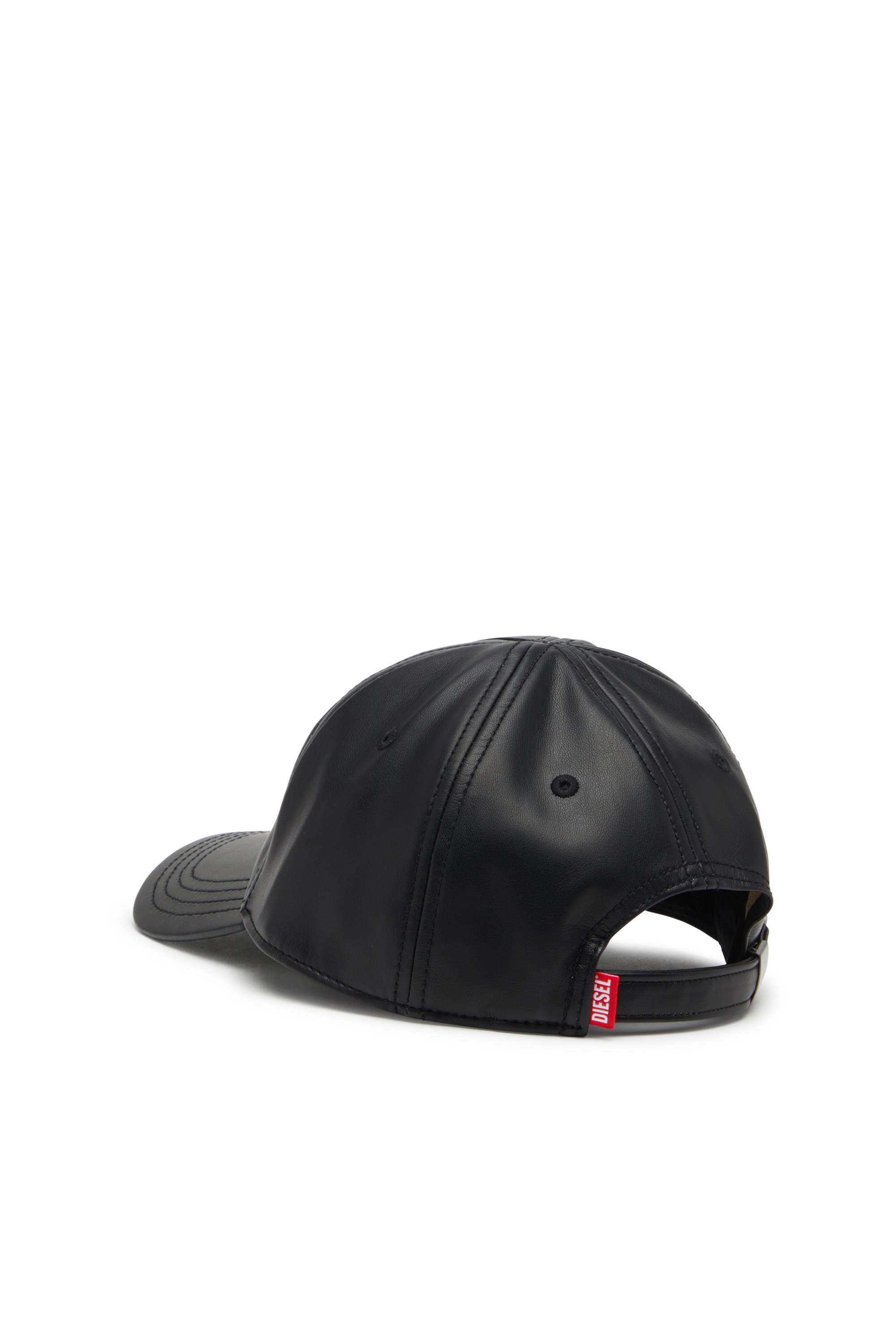 Diesel - C-HEATHER, Man's Coated baseball cap with embossed logo in Black - 2