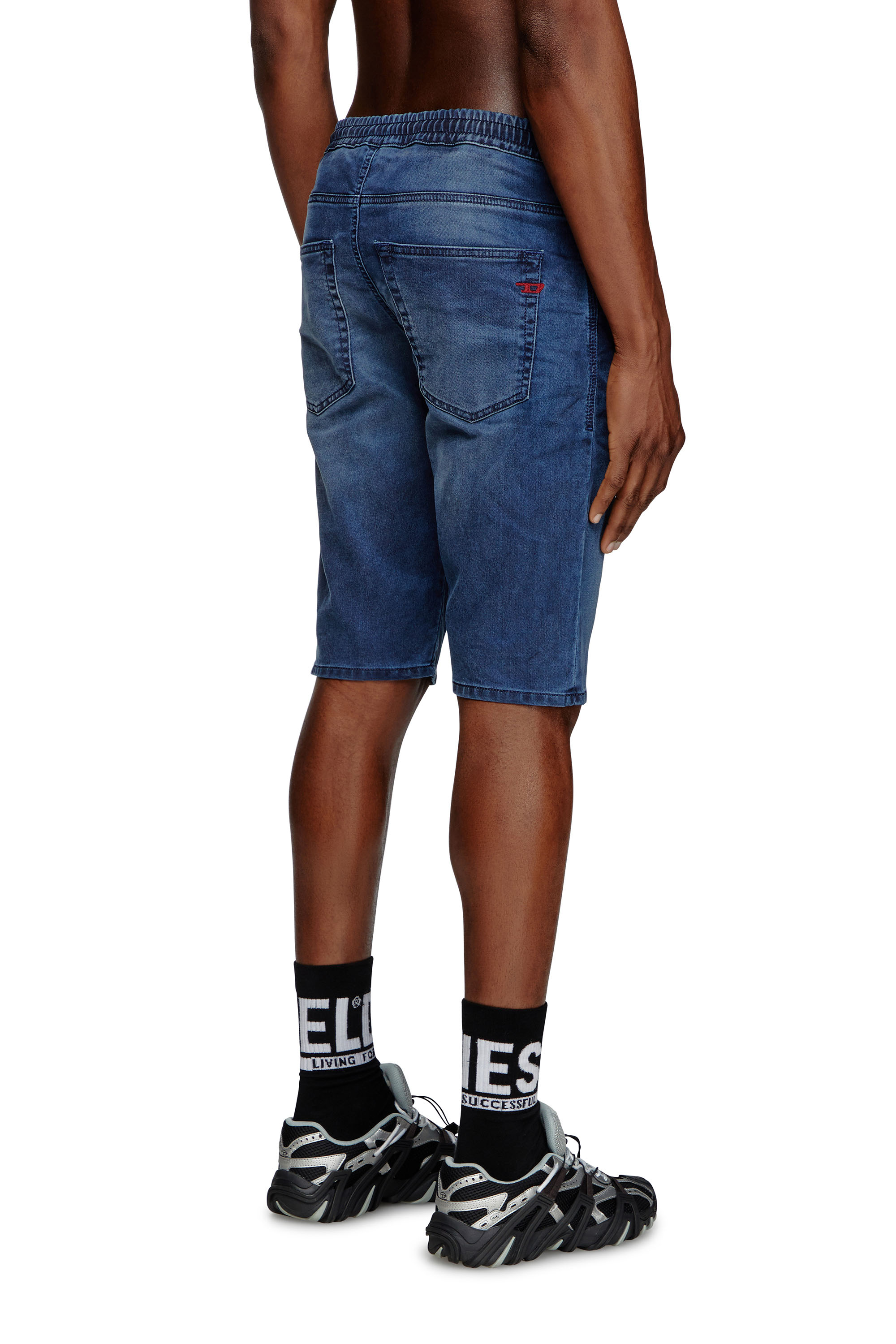 Diesel - 2033 D-KROOLEY-SHORT JOGG, Man Chino shorts in JoggJeans in Blue - Image 4