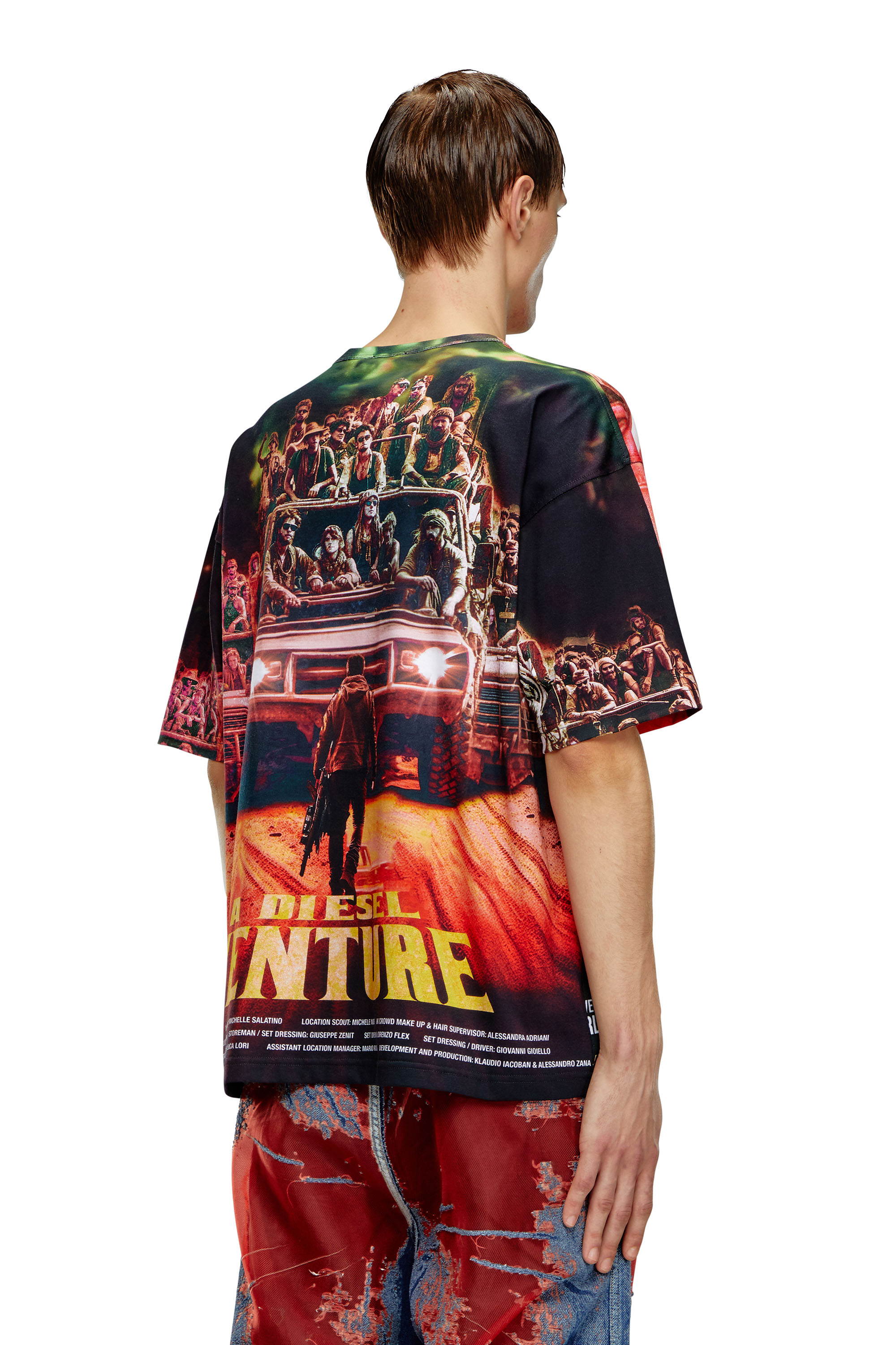 Diesel - T-BOXT-ADVENTURE, Man T-shirt with Diesel film print in Multicolor - Image 4