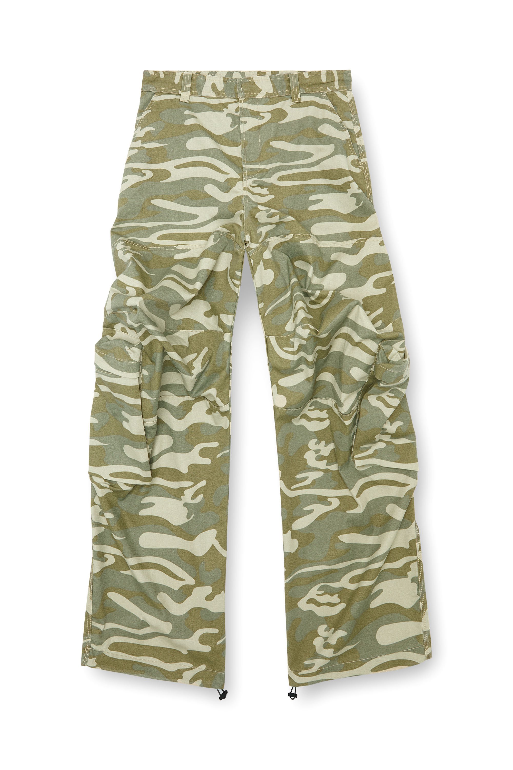 Diesel - P-ARNE-B, Man Cargo pants with camo print in Green - Image 3