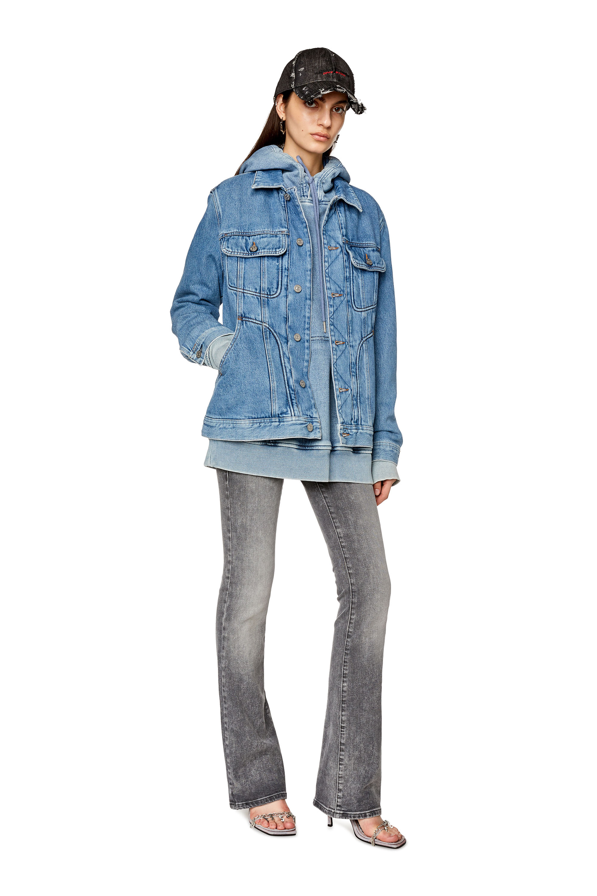 Diesel - Bootcut and Flare Jeans 1969 D-Ebbey 0ENAQ, Grey - Image 4