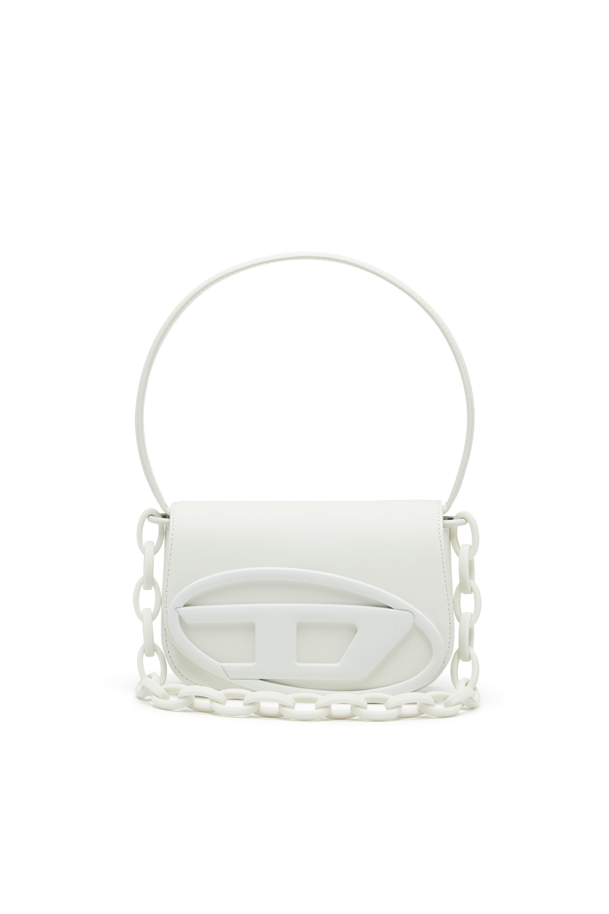Diesel - 1DR, Woman 1DR-Iconic shoulder bag in matte leather in White - Image 1