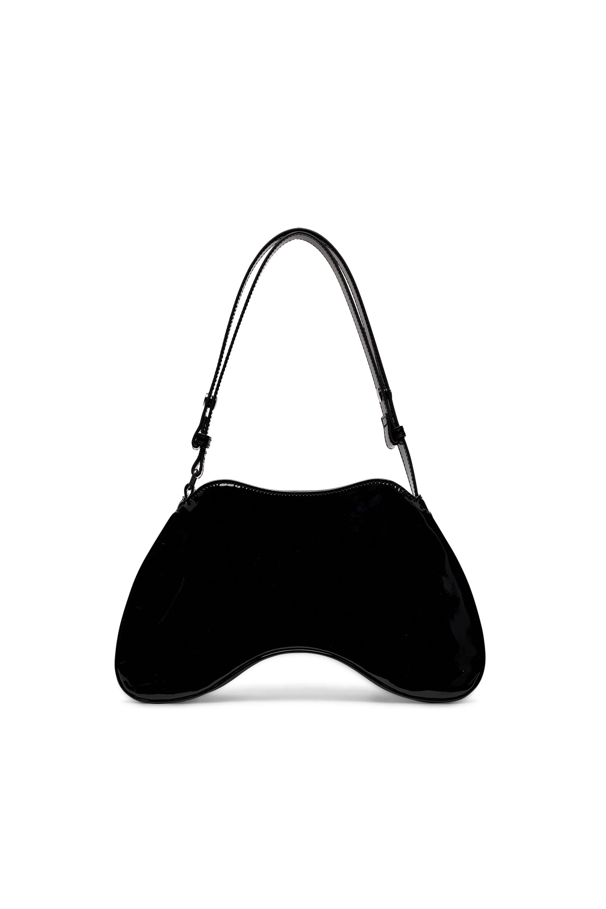 Diesel - PLAY SHOULDER, Woman Play-Glossy shoulder bag in Black - Image 2