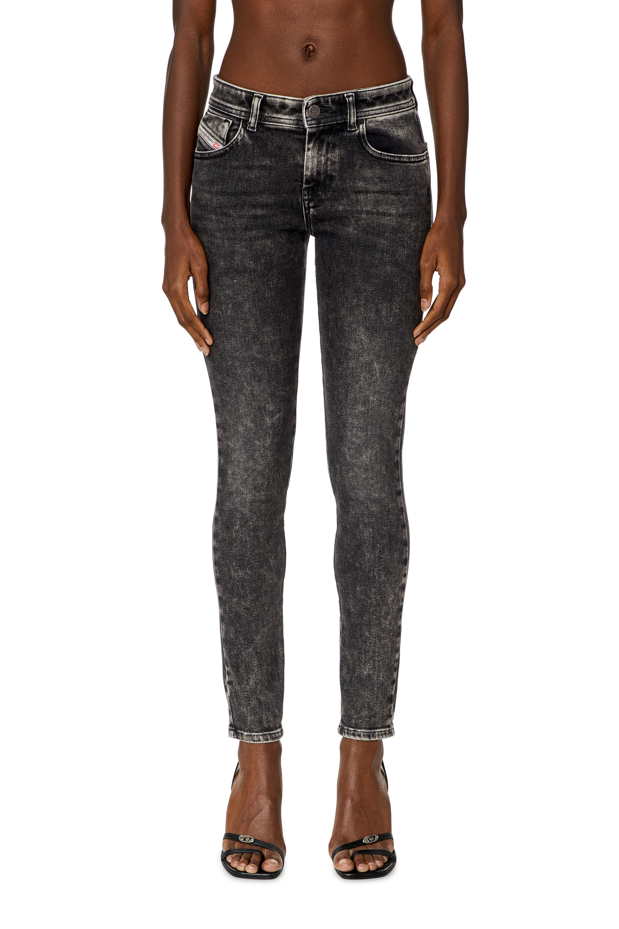 Diesel - Woman Super skinny Jeans 2017 Slandy 09H88, Black/Dark grey - Image 1