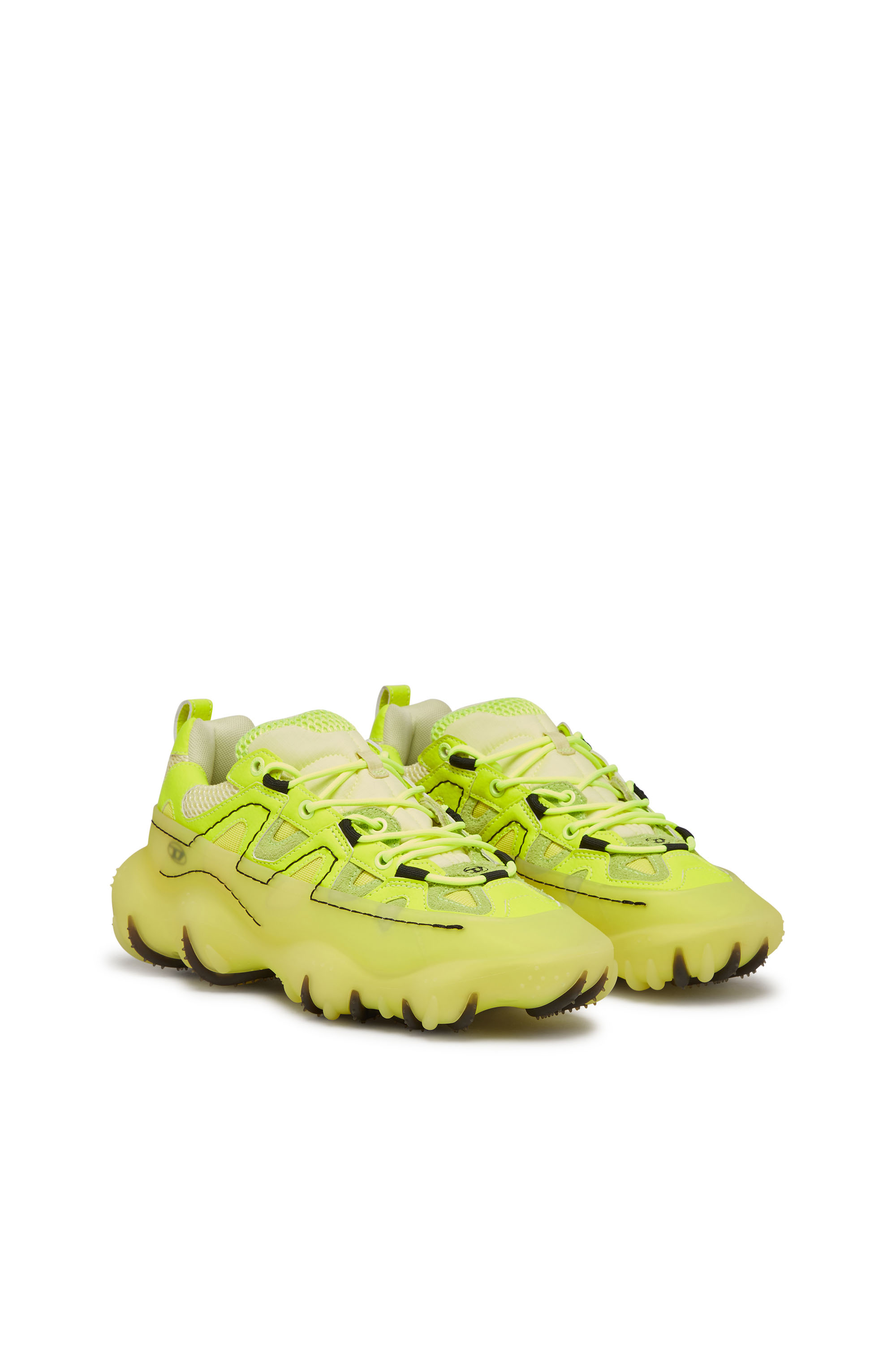 Diesel - S-PROTOTYPE P1, Man S-Prototype P1-Low-top sneakers with rubber overlay in Yellow - Image 2
