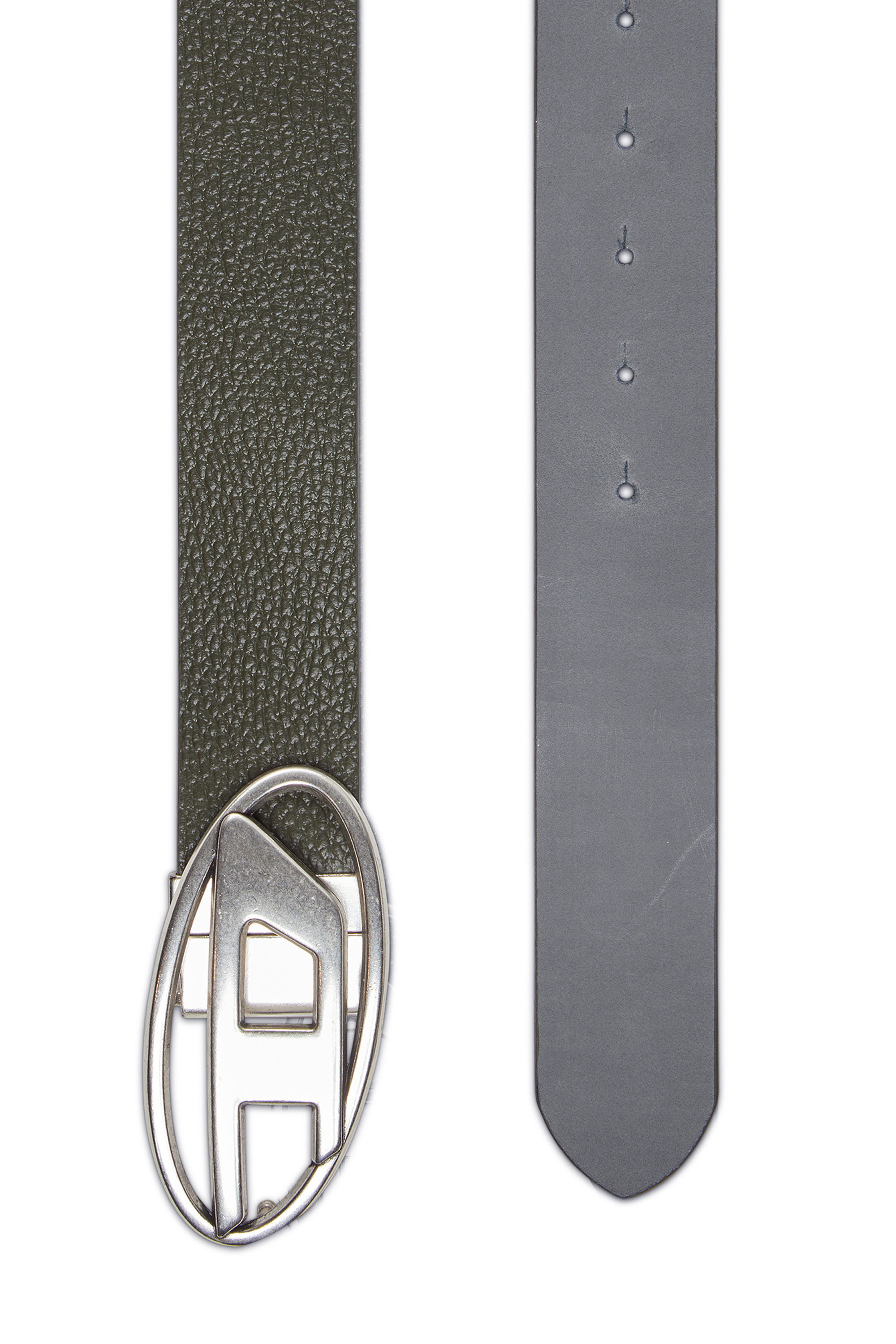 Diesel - B-1DR REV II, Man Reversible leather belt in Grey - Image 2