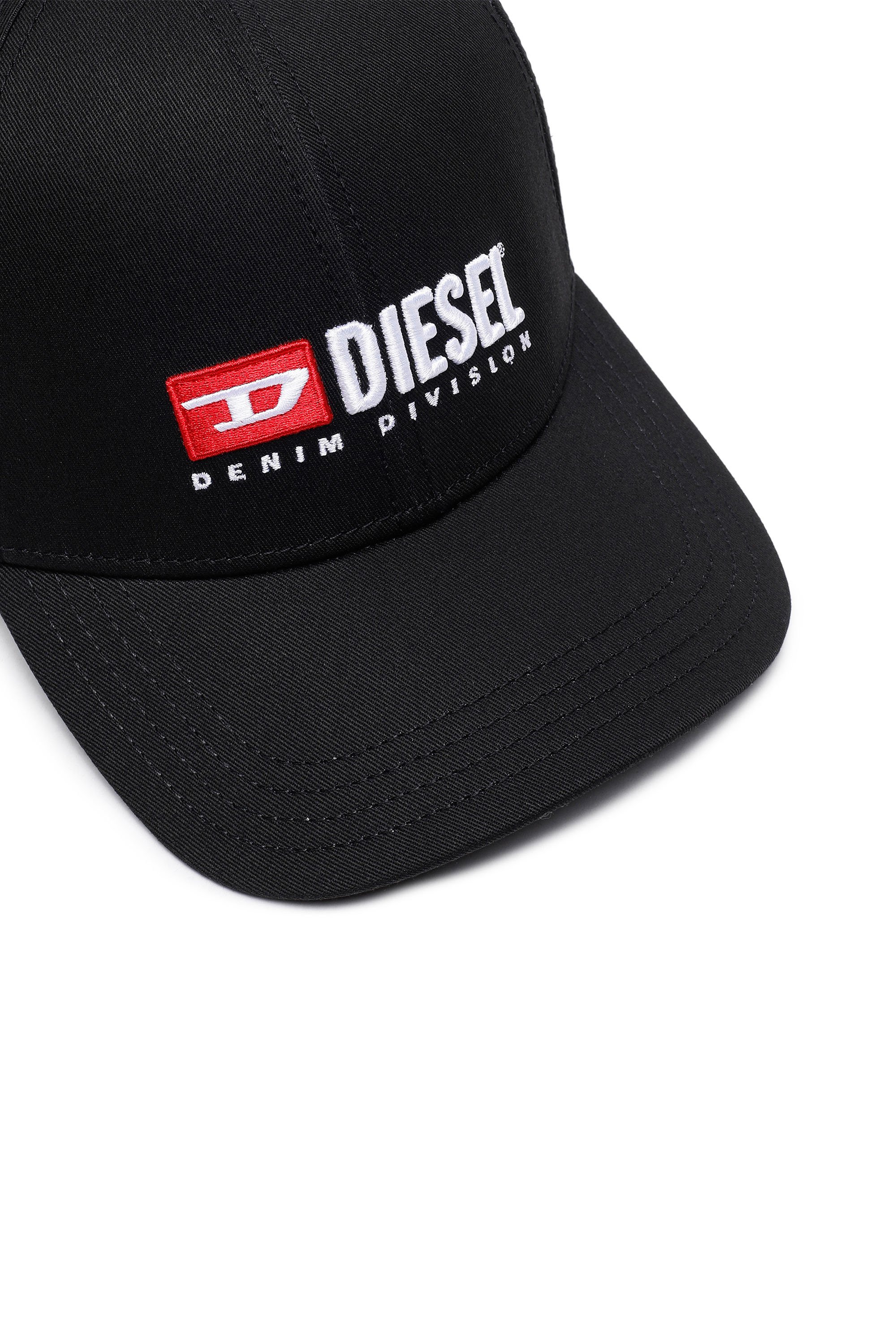 Diesel - CORRY-DIV, Unisex Baseball cap with Denim Division logo in Black - Image 3