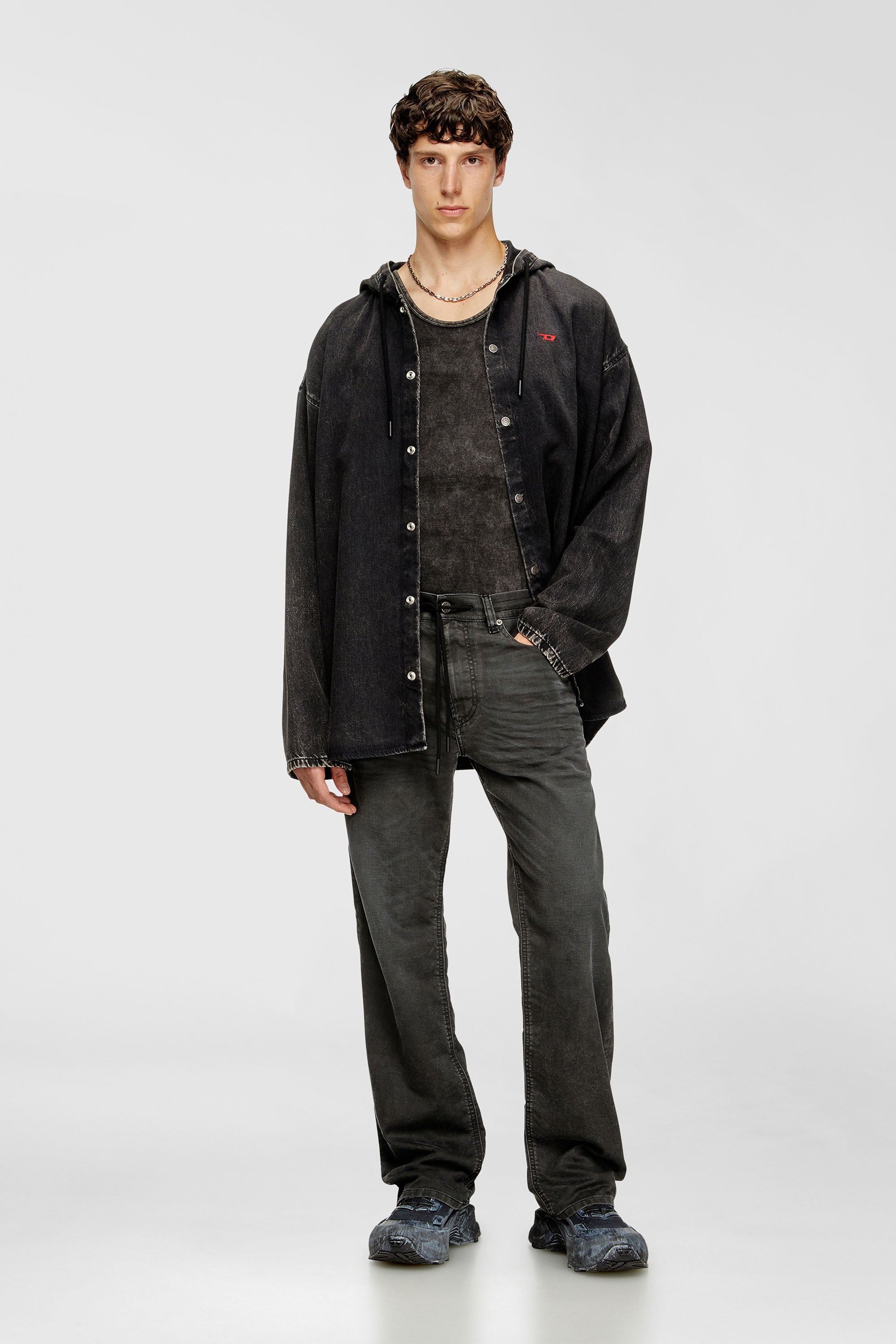 Diesel - Man's Relaxed 2080 D-Reel Joggjeans&reg; 09J75, Black/Dark grey - 1