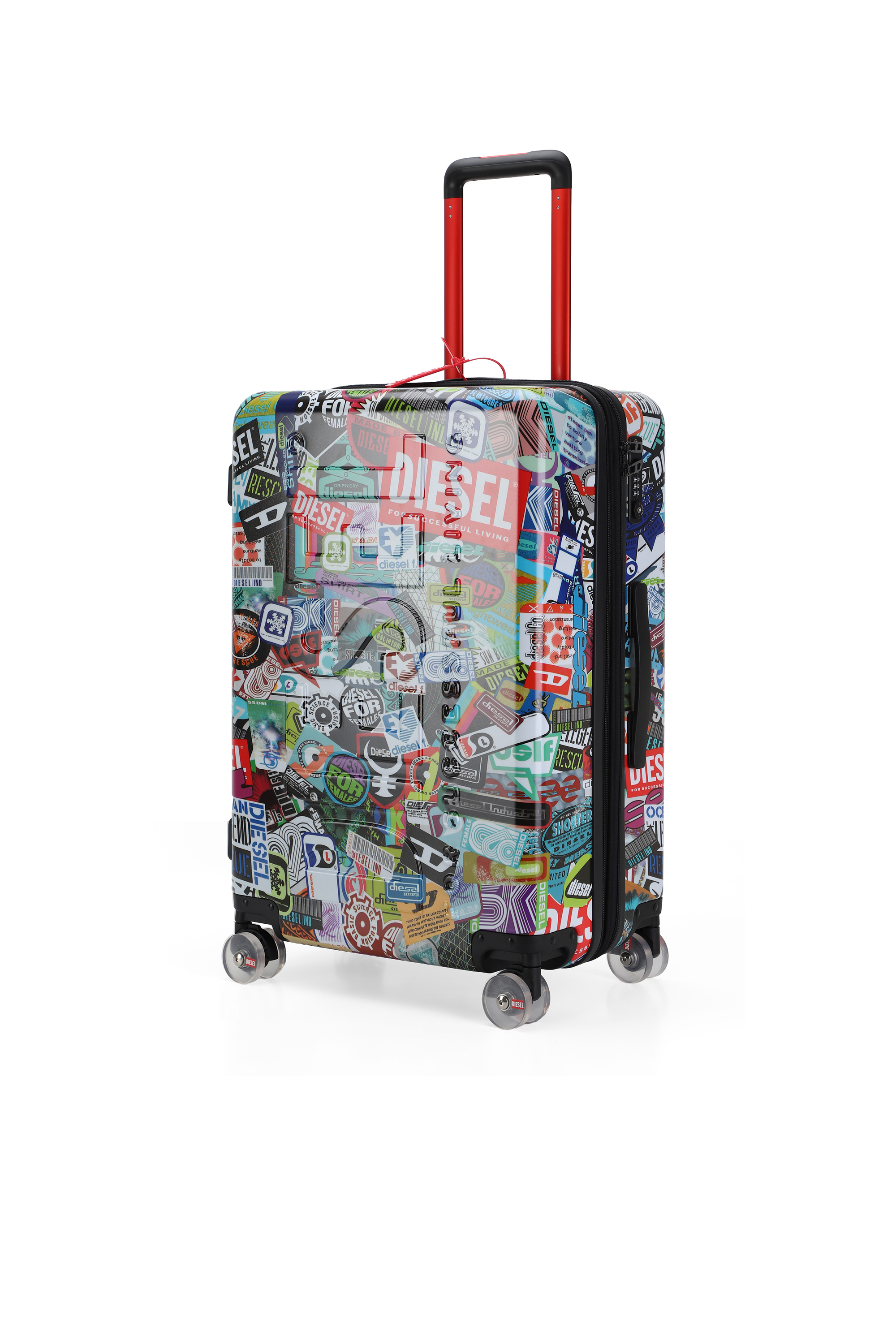 Diesel - DIESEL PC PRINTED TROLLEY-STICKERS- DSL0, Unisex's Sticker style suitcase size M in Multicolor - 5