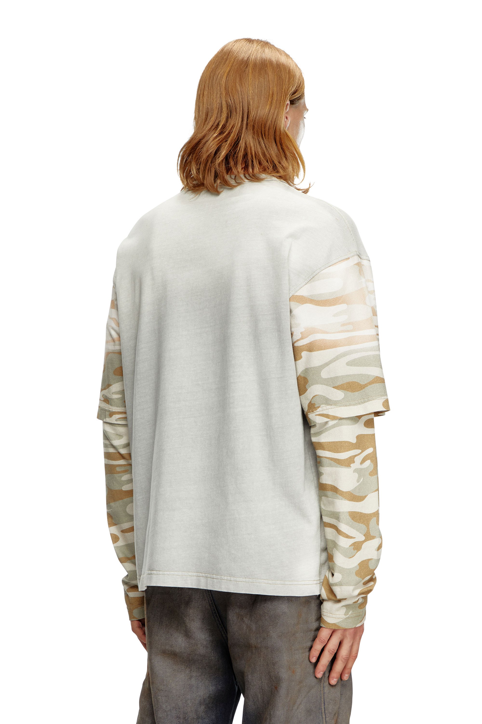Diesel - T-WESHER-Q2, Man Layered top with camo motif in Multicolor - Image 4