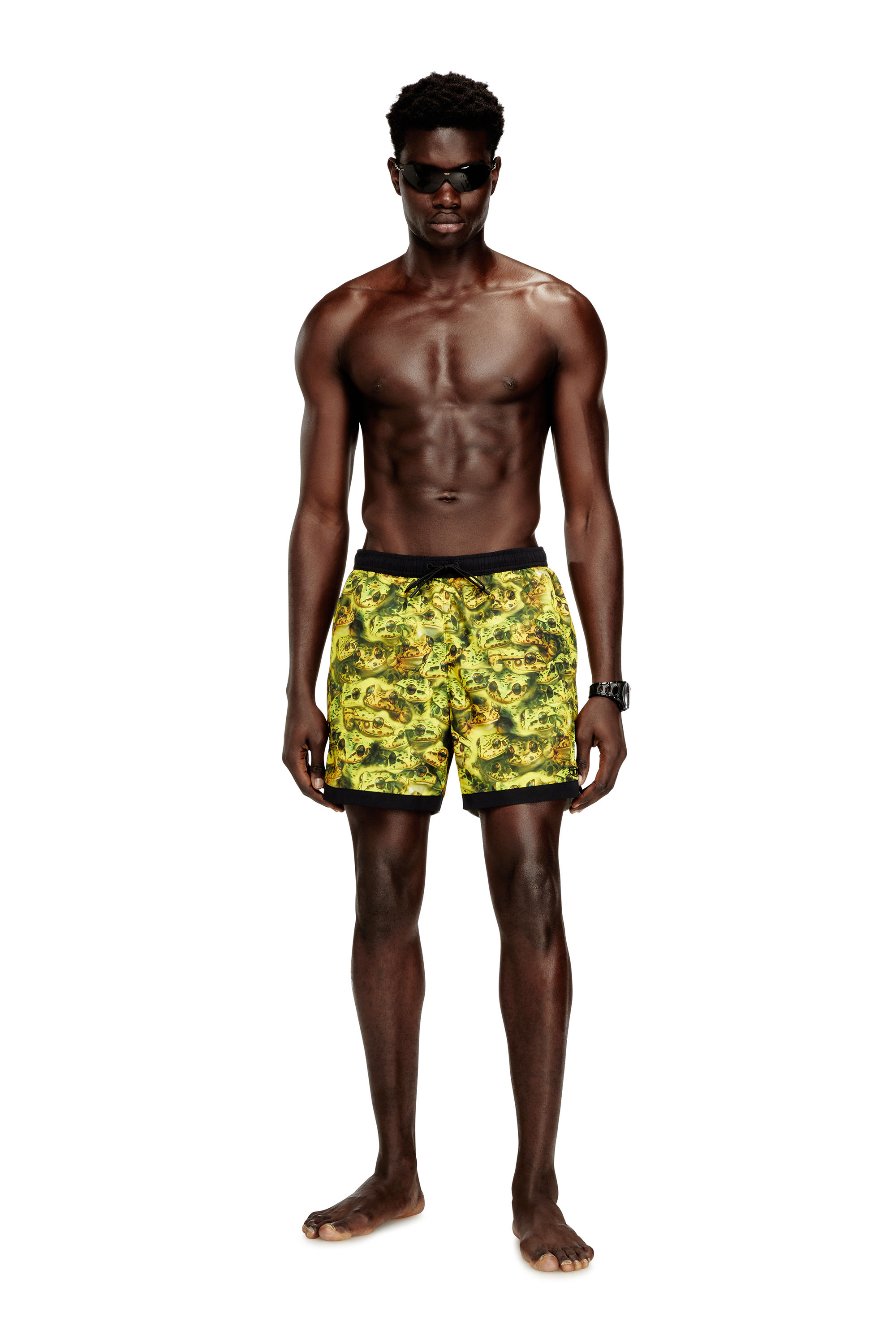 Diesel - SOCCER-41-D-POP-C, Man's Boxer-style swimsuit with all-over print in null - 1
