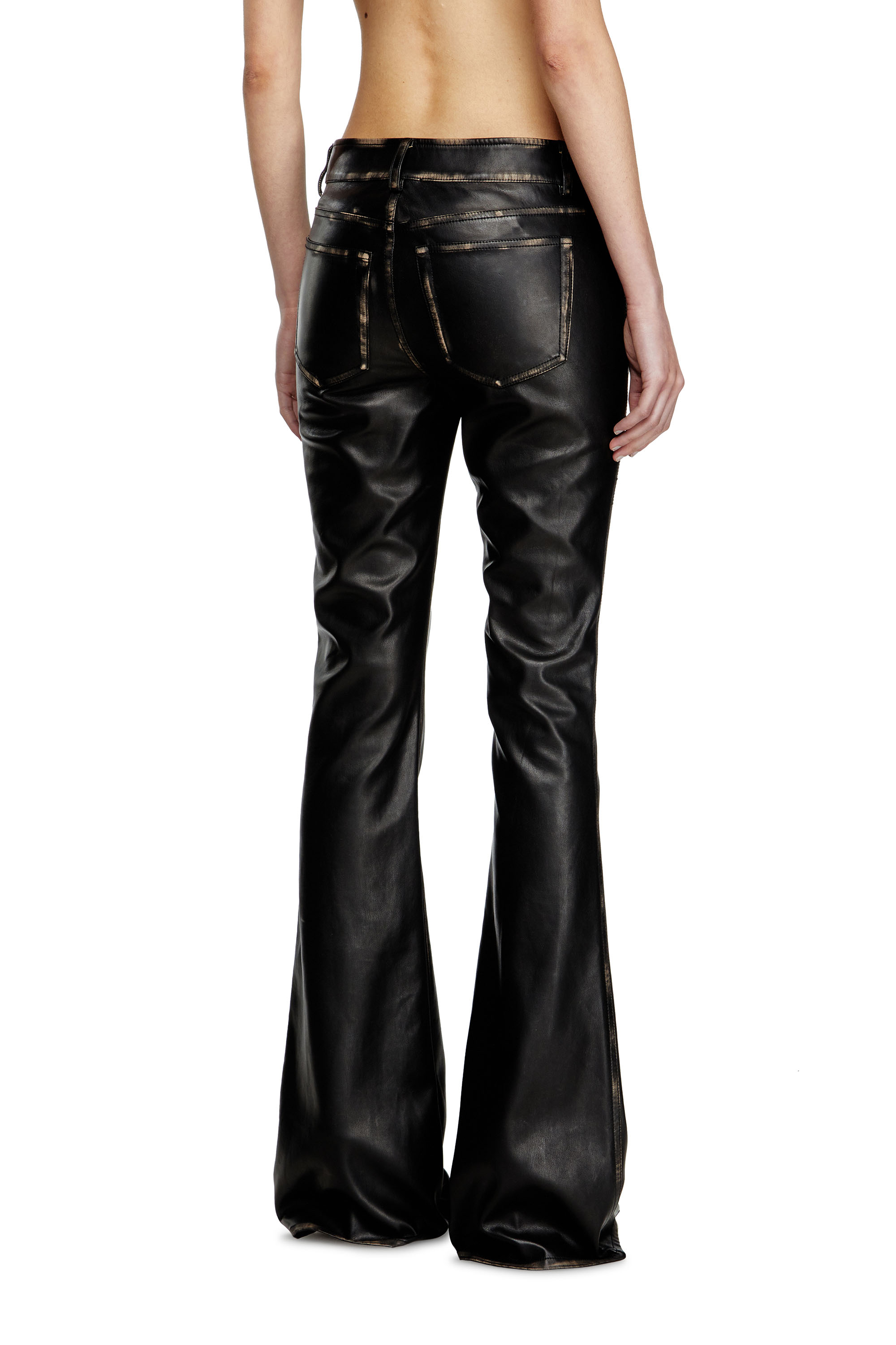 Diesel - P-STELLAR-Q1, Woman's Faux leather five pocket pants in null - 4