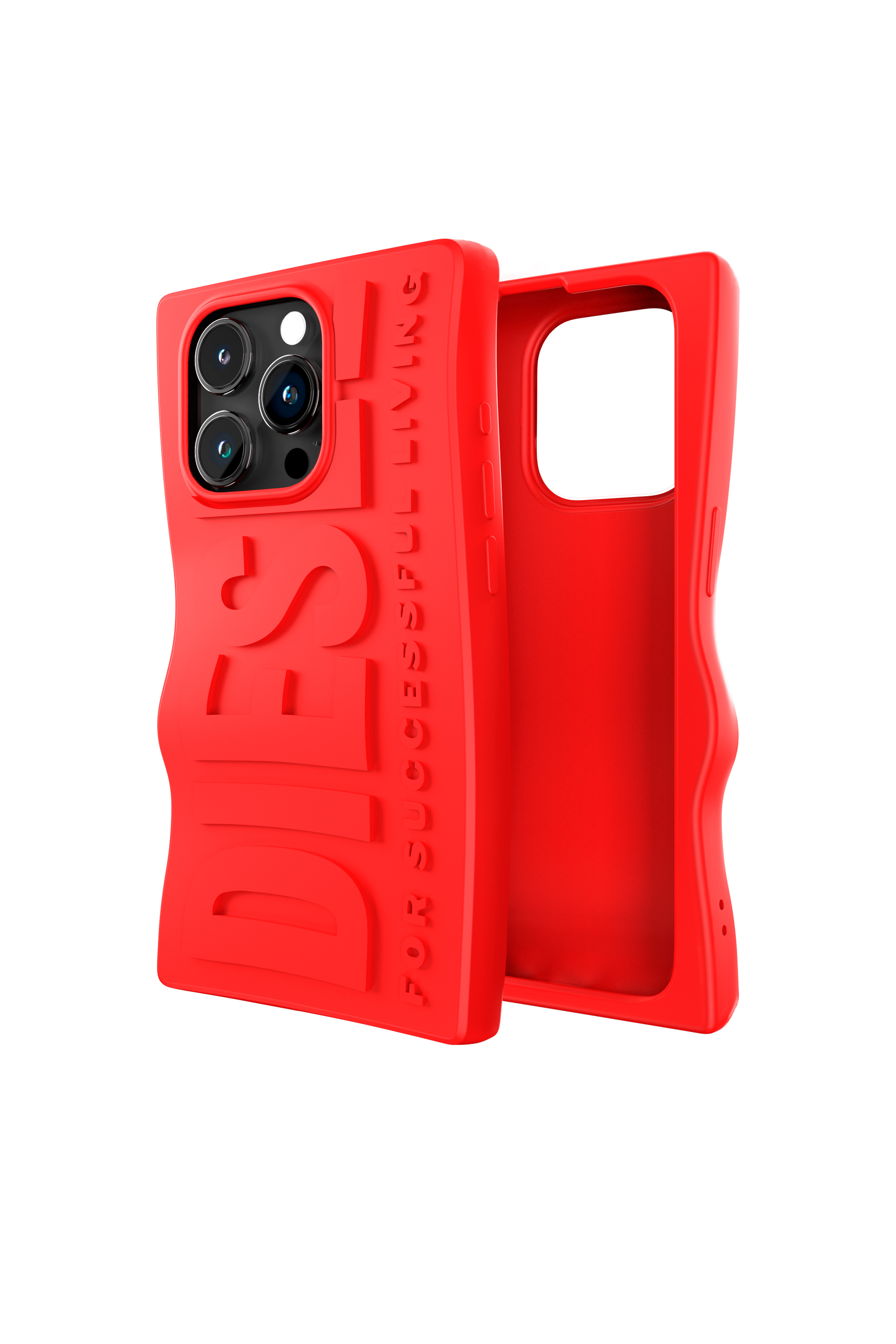 Diesel - 54117 MOULDED CASE, Unisex D By case iP15 Pro in Red - Image 1