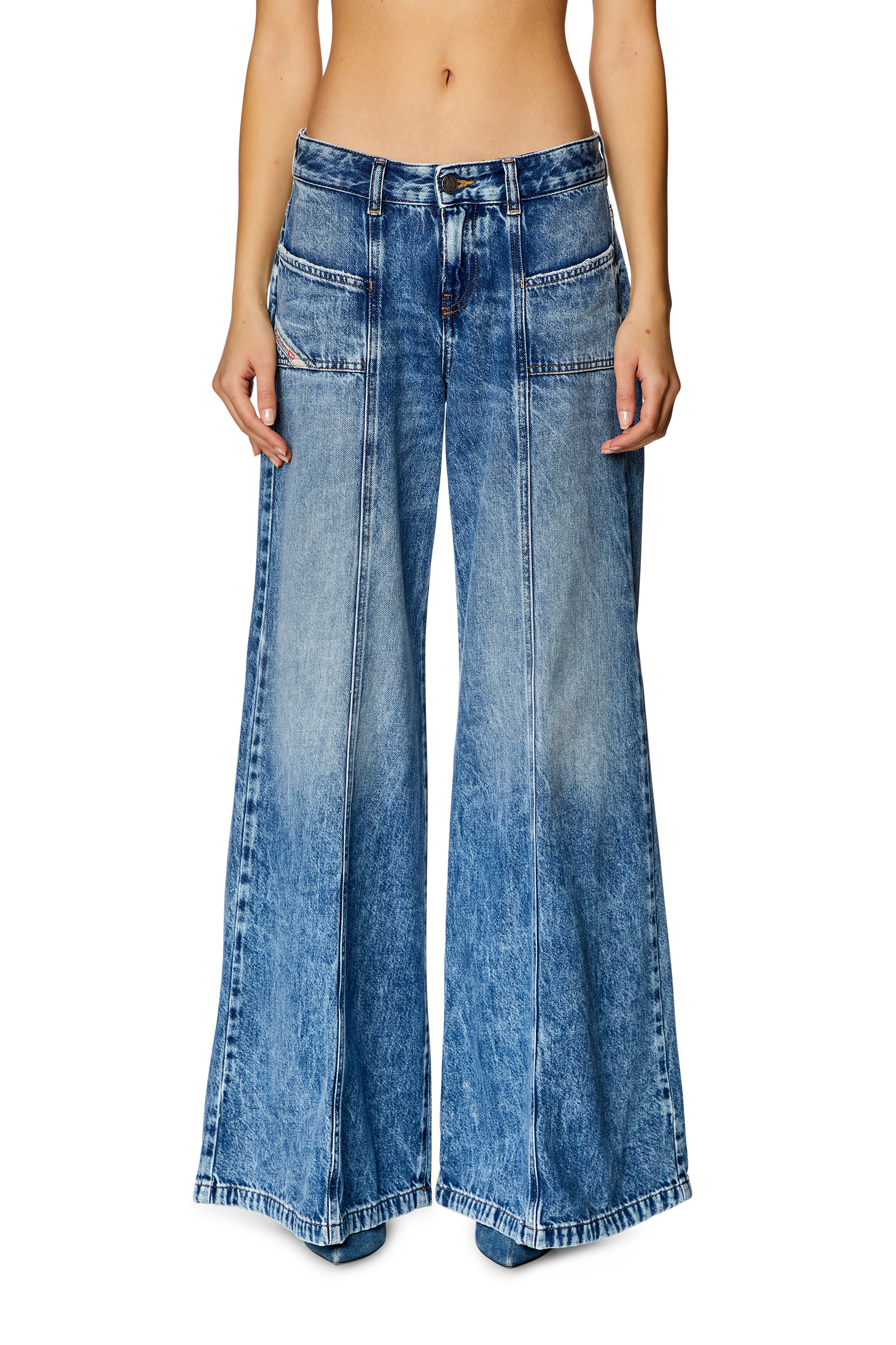 Diesel - Woman Bootcut and Flare Jeans D-Akii 09H95, Medium blue - Image 2