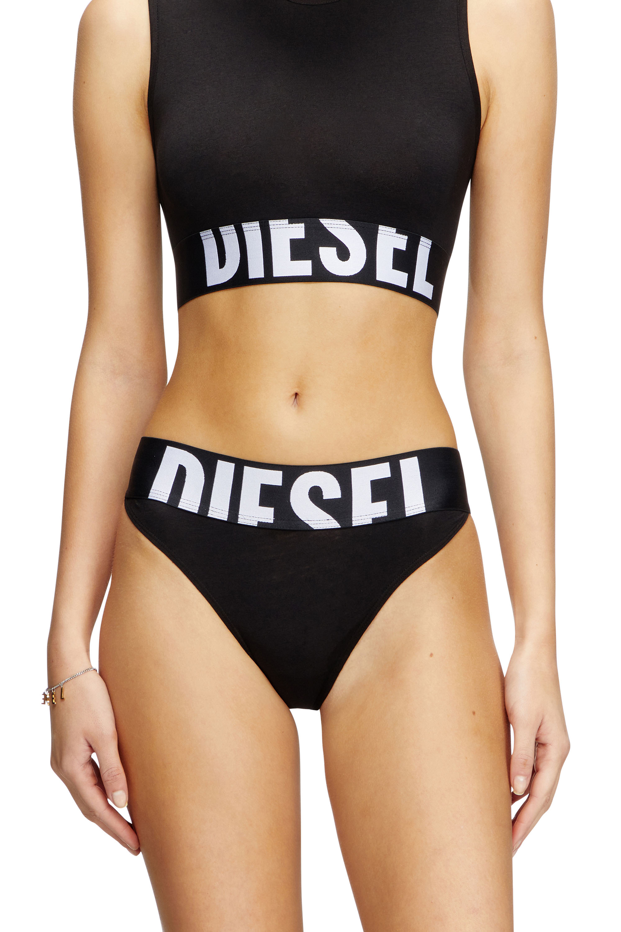 Diesel - LOLA-D-POP-3PACK, Woman's Three-pack briefs with cut-off logo in Black - 2