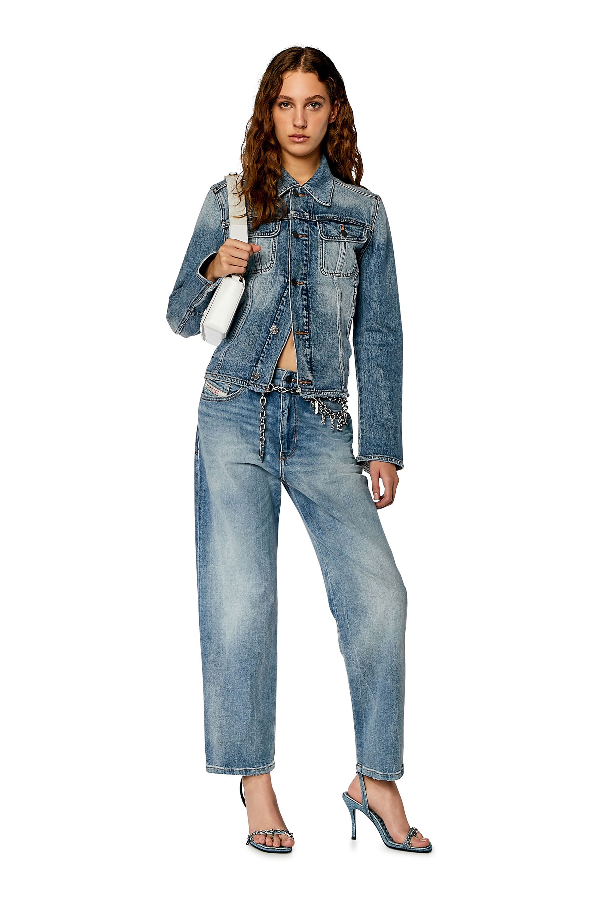 Diesel - Woman Boyfriend Jeans 2016 D-Air 0PFAR, Light Blue - Image 2