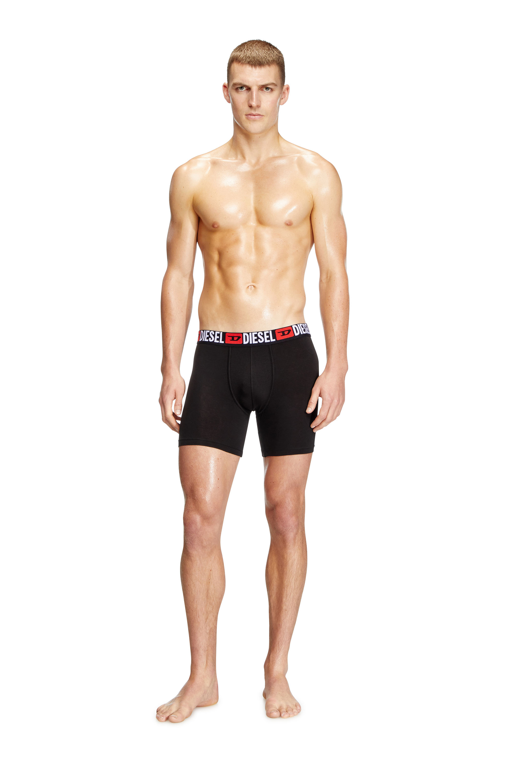 Diesel - MAX-D-CORE-3PACK, Man's Three-pack stretch cotton boxer briefs in Black - 1