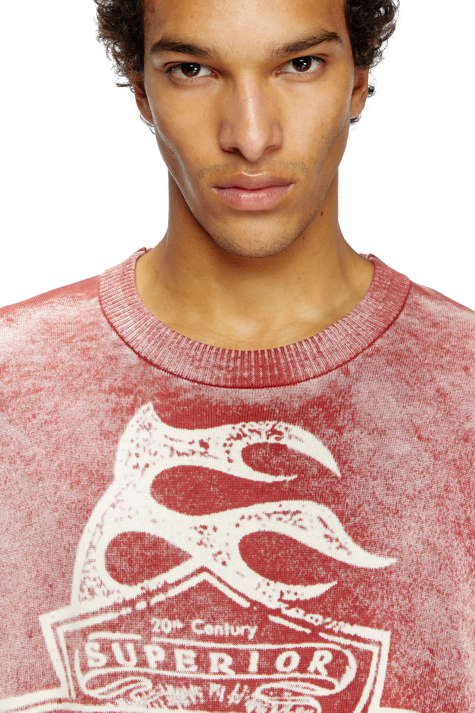 Diesel - K-BELEZ, Man's Reverse-print logo jumper in Red - 5