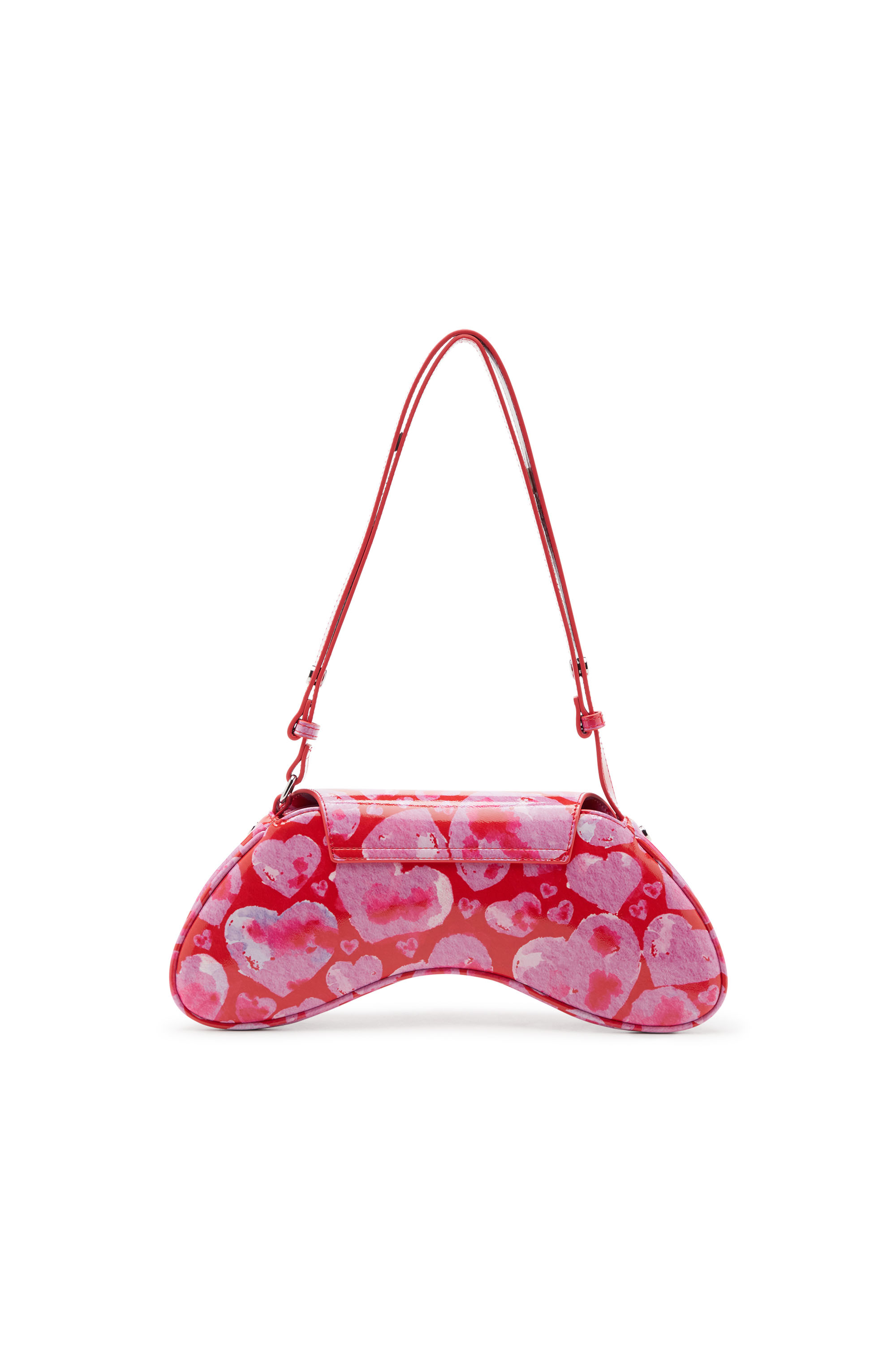 Diesel - ST VALENTINE-PLAY CROSSBODY, Woman St Valentine-Play-Crossbody bag with all-over heart print in Pink - Image 2