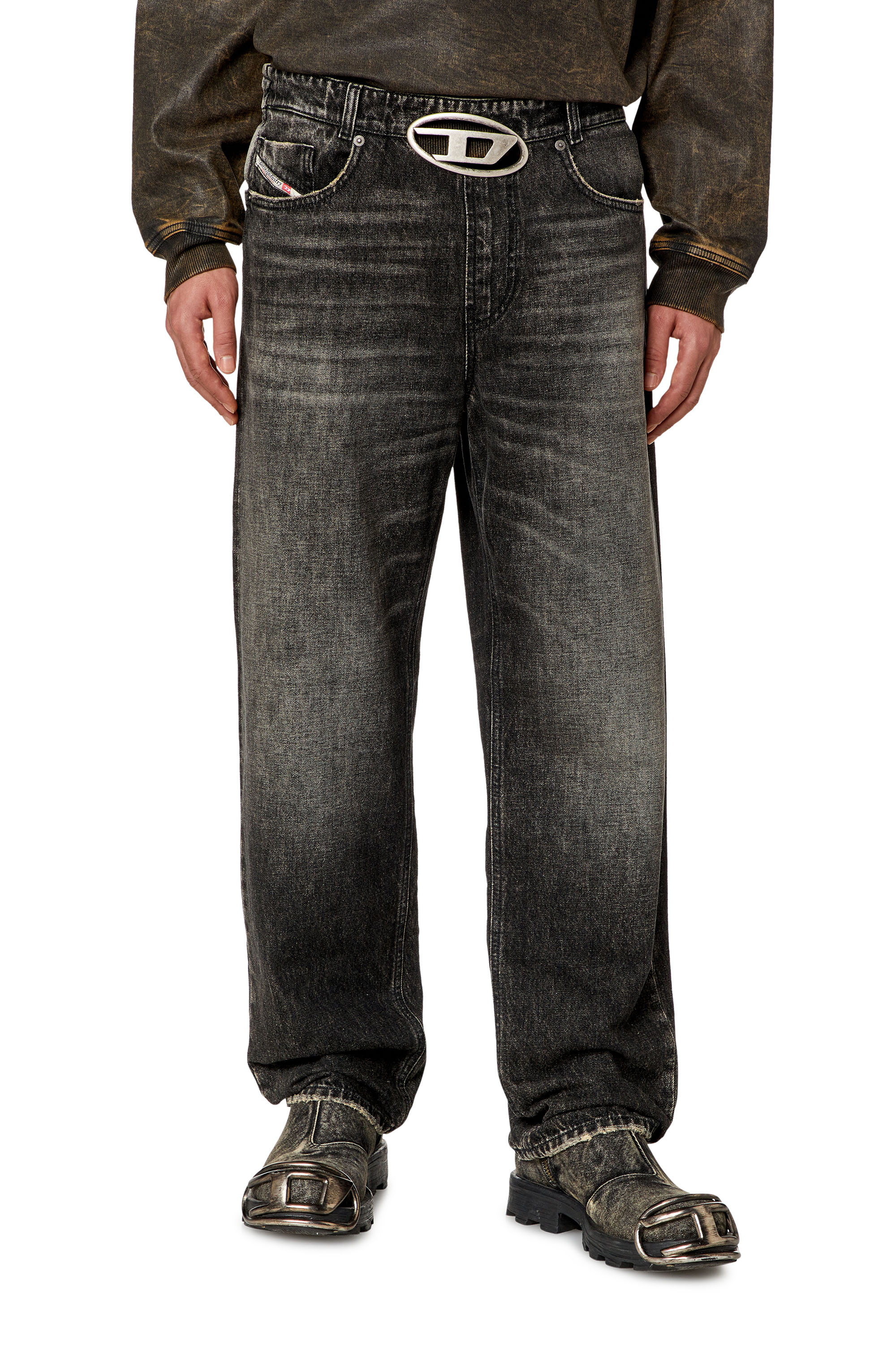 Diesel - Man Straight Jeans 2010 D-Macs 0JGAE, Black/Dark grey - Image 2