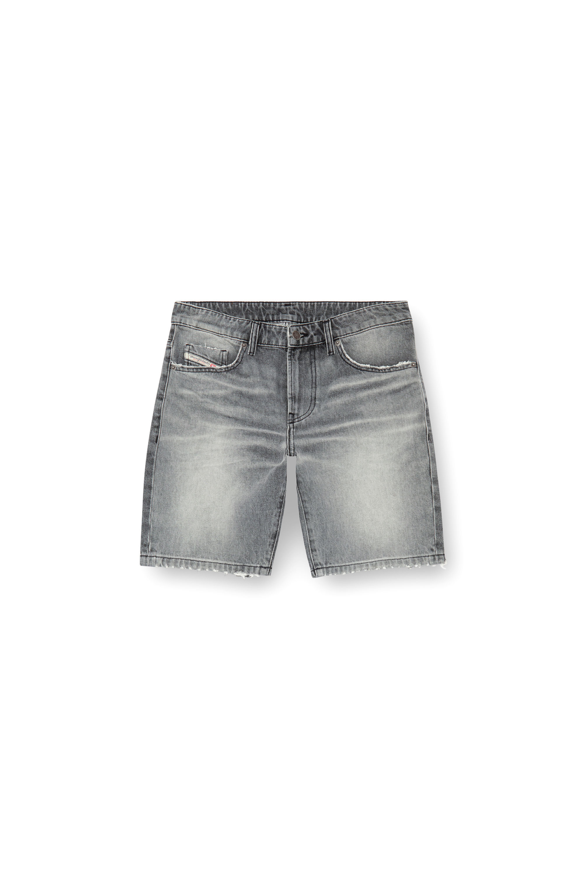 Diesel - D-FIN, Man Slim denim shorts in Grey - Image 3