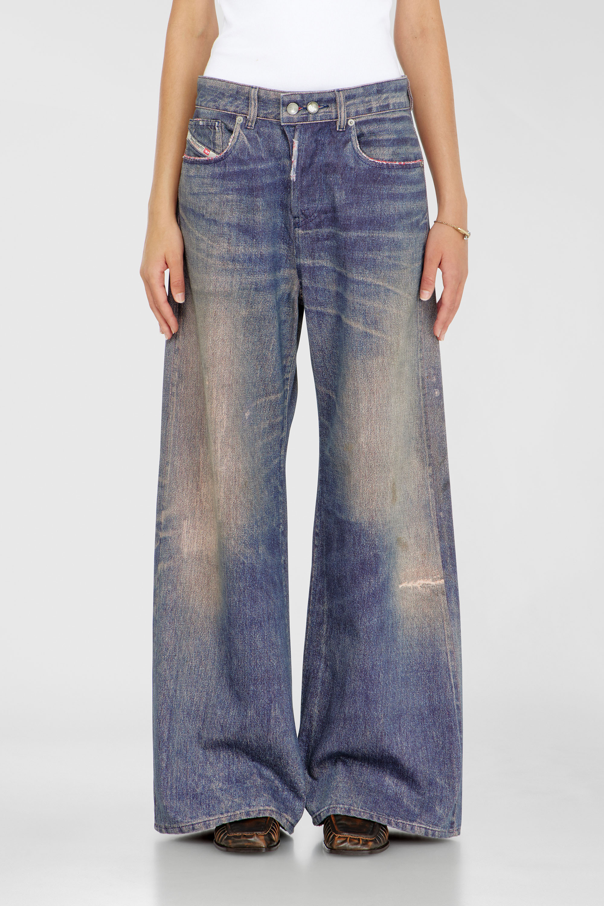 Diesel - Woman's Relaxed Jeans 1996 D-Sire 09P95, Dark Blue - 1