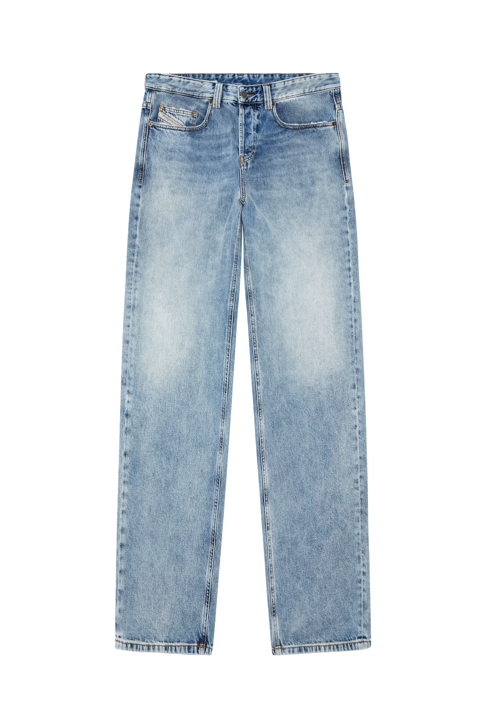 Diesel - Man Straight Jeans 2001 D-Macro 09H57, Light Blue - Image 3
