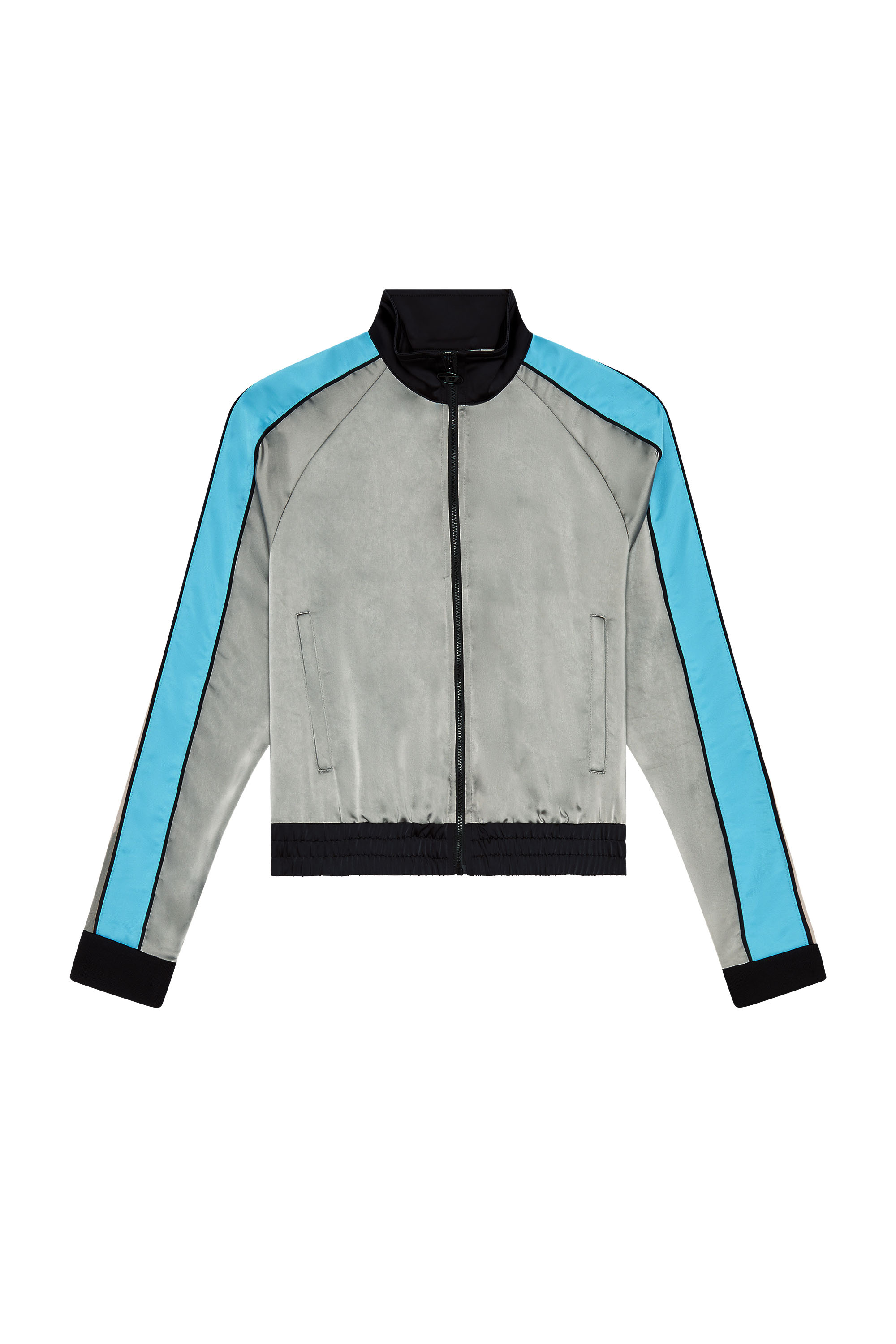 Diesel - G-LORIOUS, Woman Mixed-material track jacket with side stripes in Multicolor - Image 3