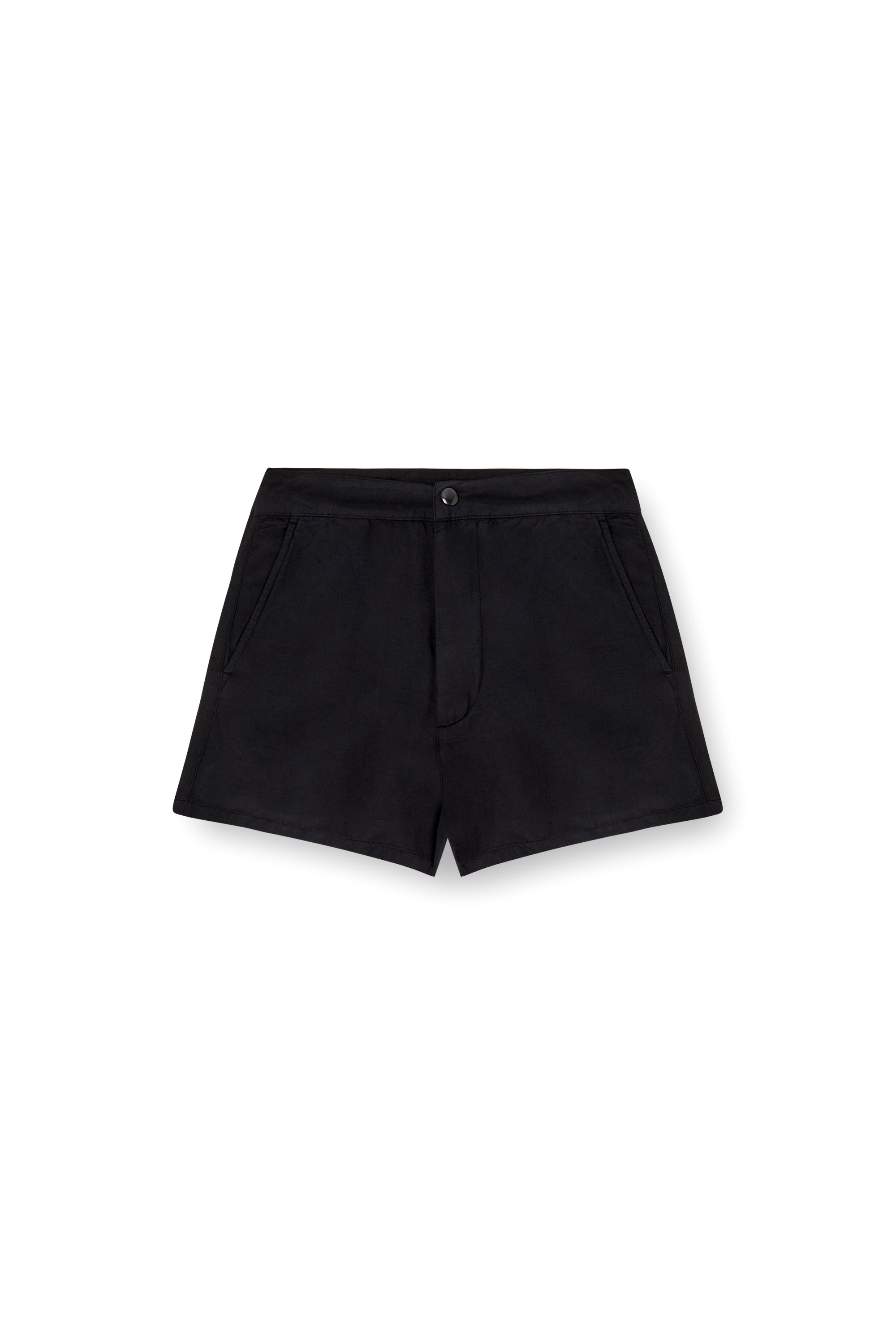 Diesel - S-HELIOS, Woman's Linen-blend shorts in Black - 3