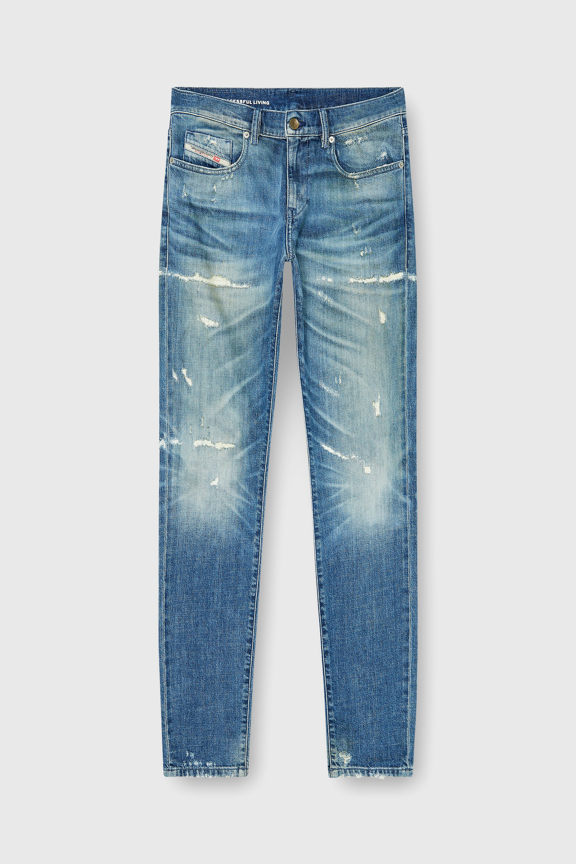 Diesel - Man's Slim Jeans 2019 D-Strukt 007EN, Medium blue - 6