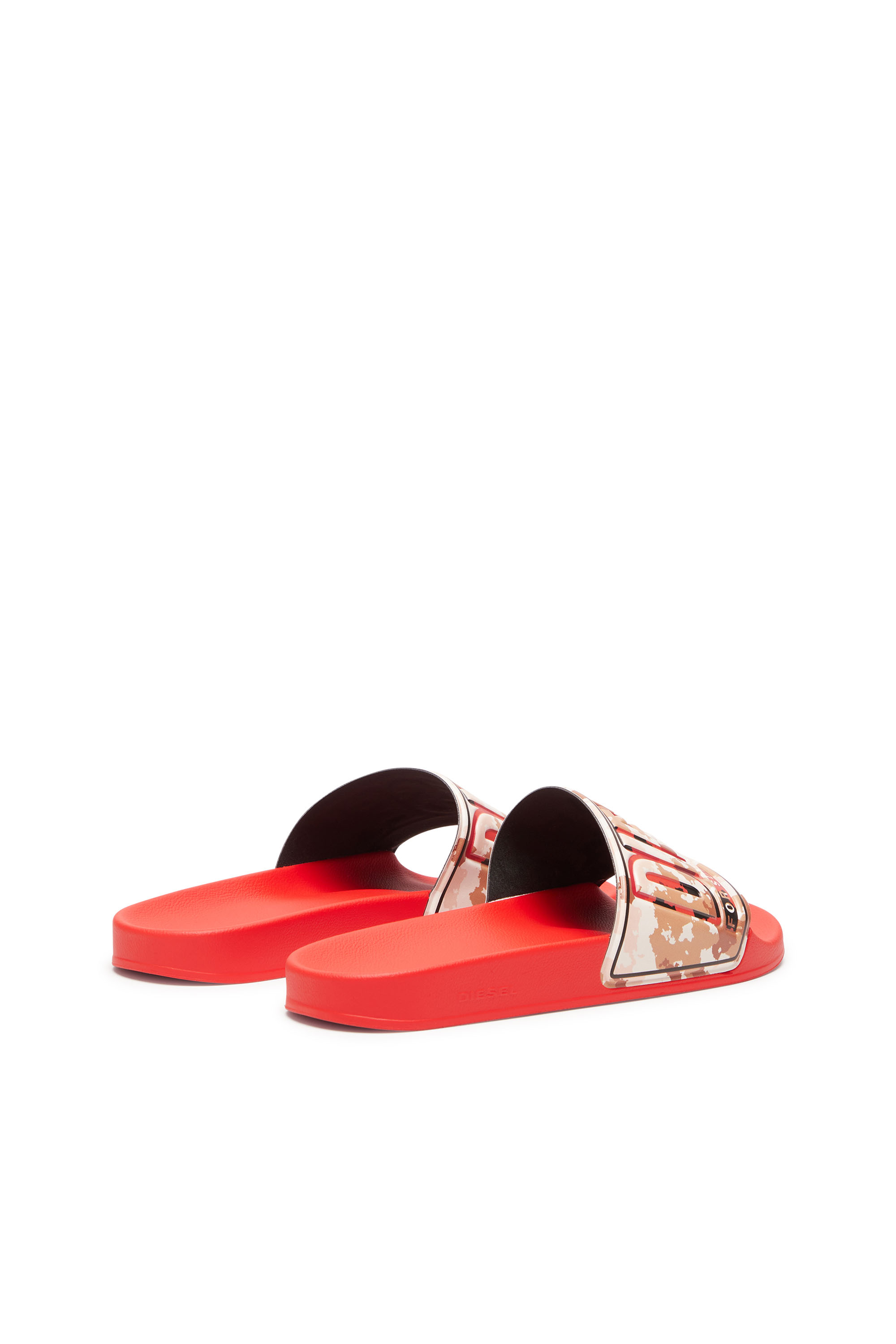 Diesel - SA-MAYEMI CC X, Unisex Sa-Mayemi CC X - Pool slides with camouflage band in Red - Image 3