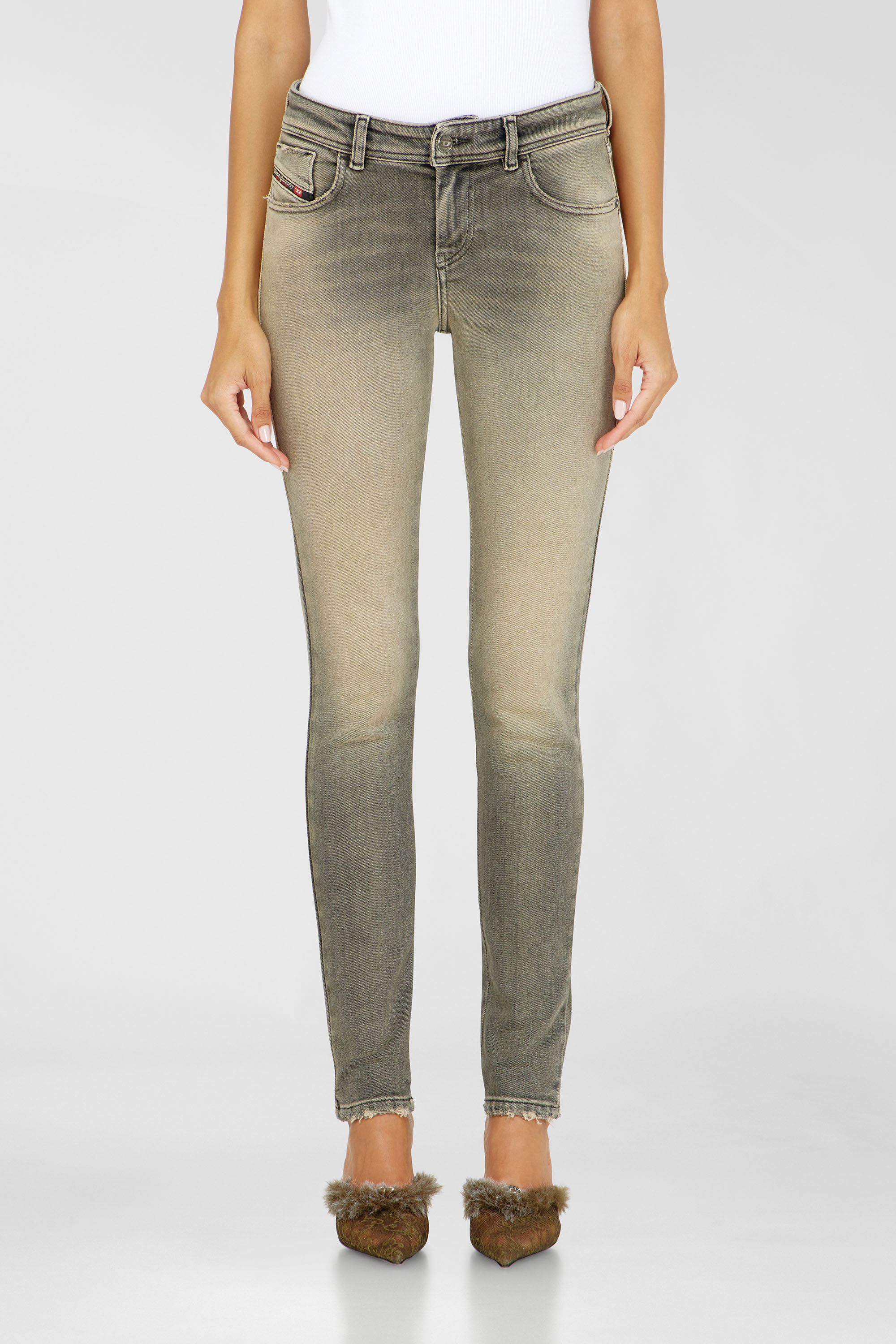 Diesel - Woman's Skinny Jeans 2017 Slandy 09P32, Grey - 1