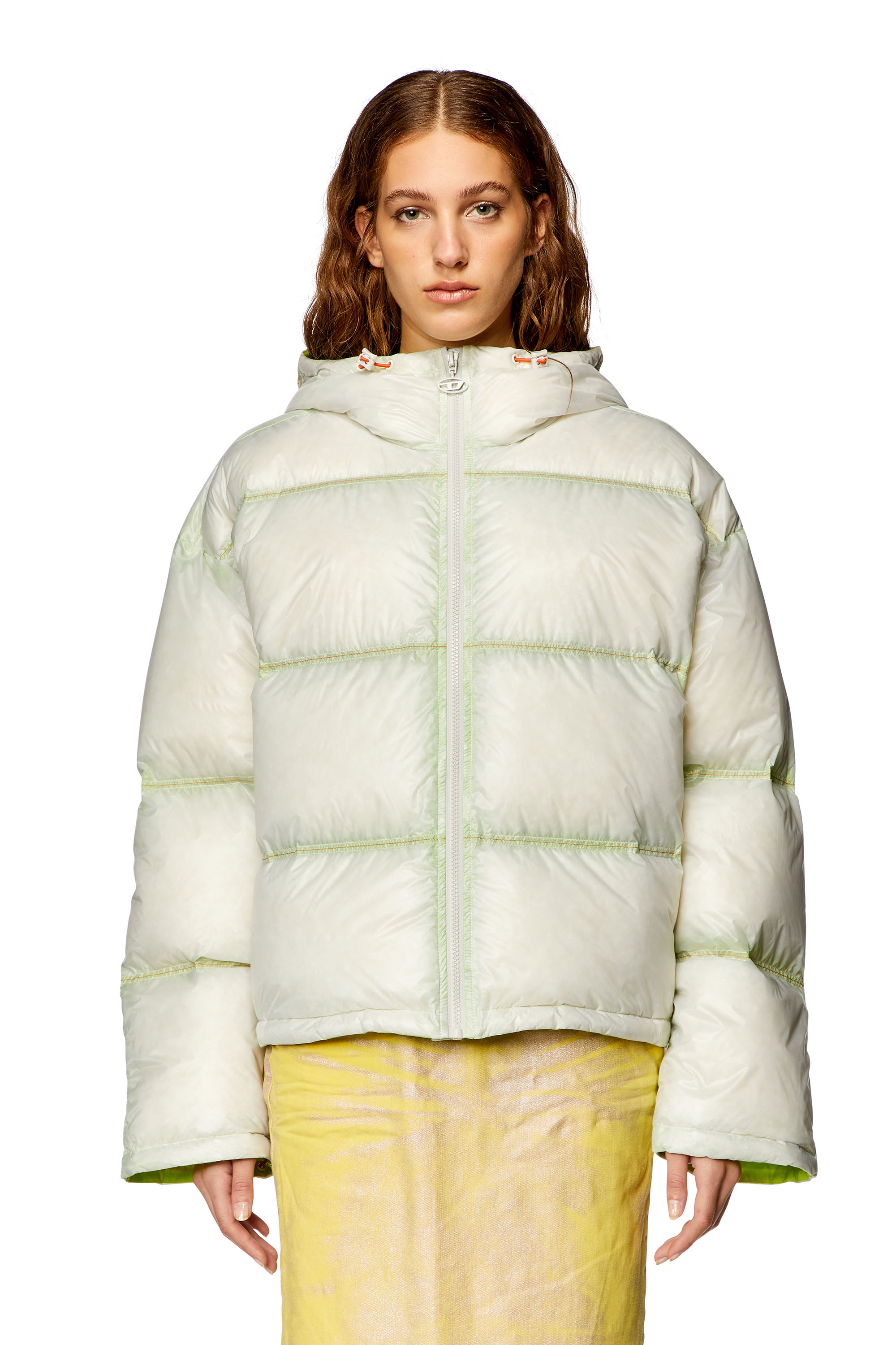 Diesel - W-BIRDY, Woman Down jacket in see-through ripstop in Multicolor - Image 5