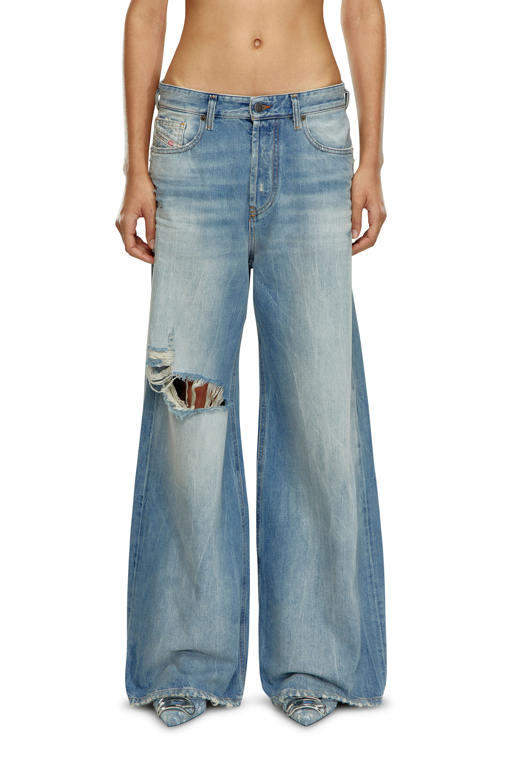 Diesel - Woman Straight Jeans 1996 D-Sire 09H58, Light Blue - Image 1