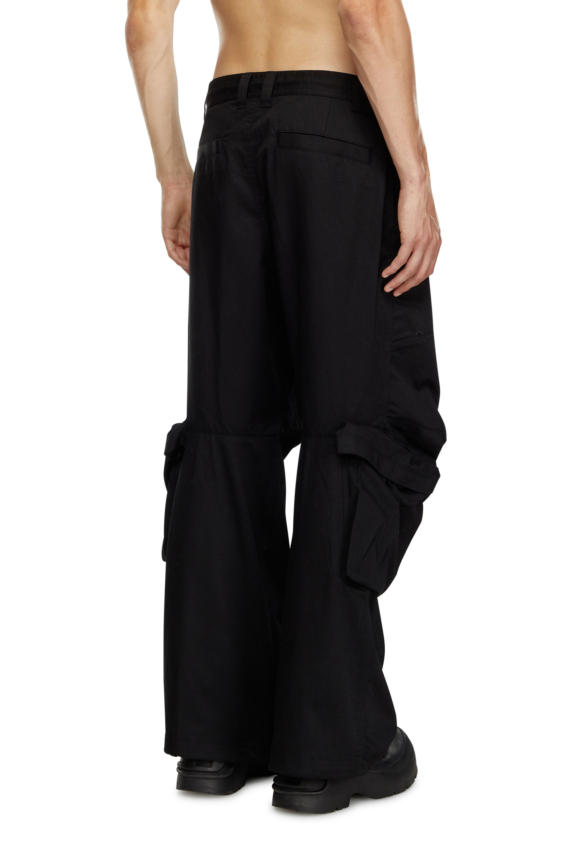 Diesel - P-ARNE-A, Man Cargo pants in technical cotton twill in Black - Image 4