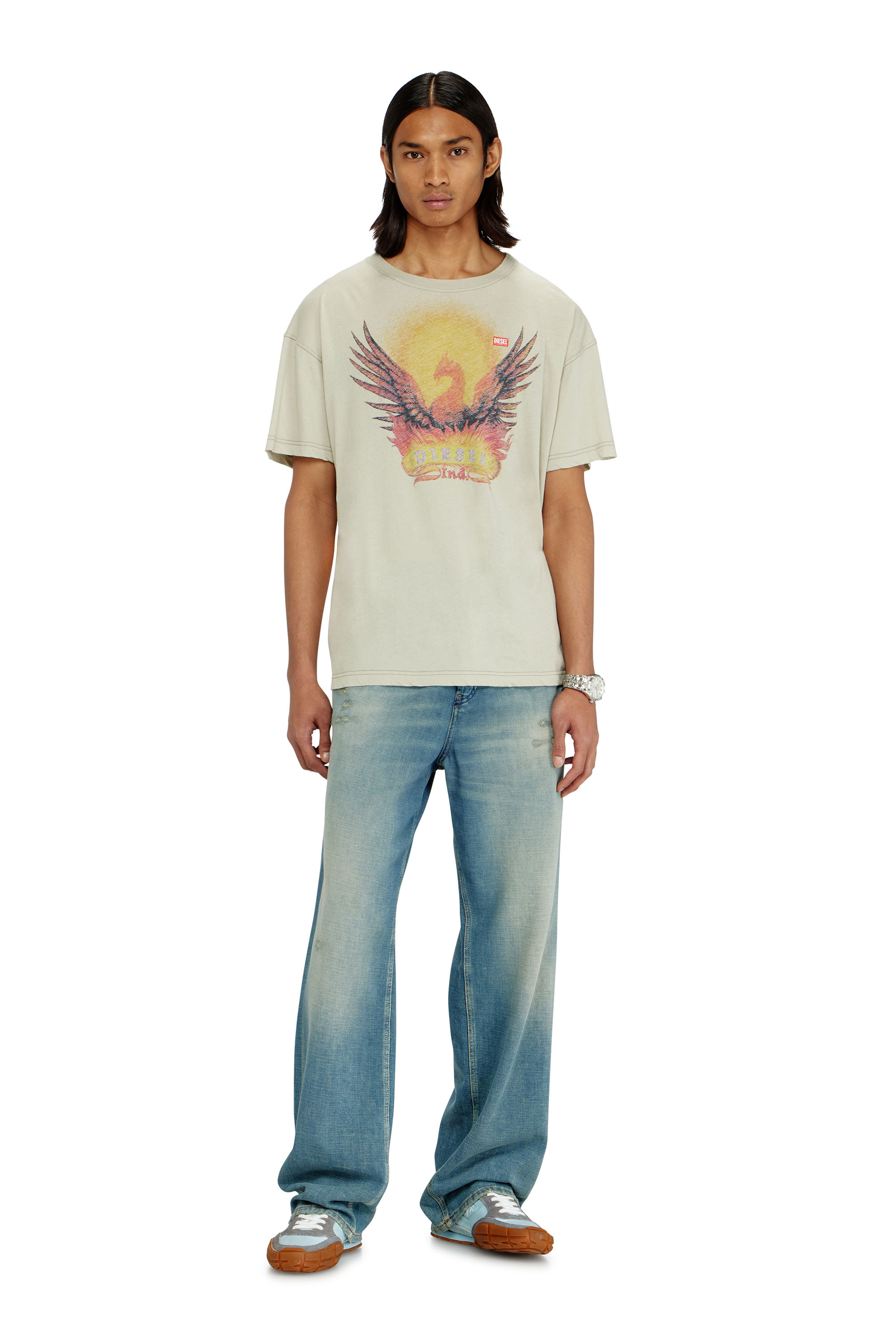 Diesel - T-NORM-AA1, Man's Regular T-shirt with Phoenix print in null - 2