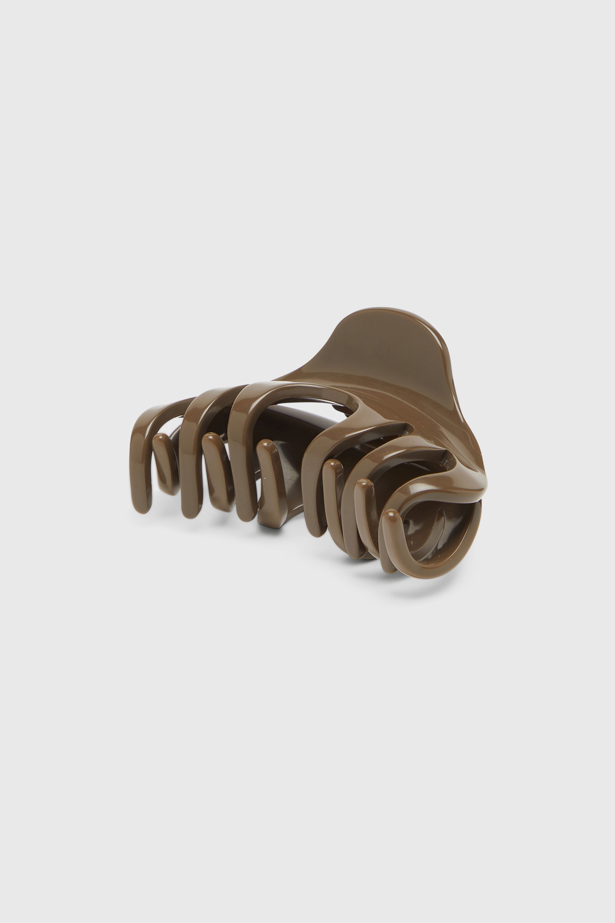 Diesel - TALON CLIP, Woman's Resin hair clip with Oval D logo in Brown - 2