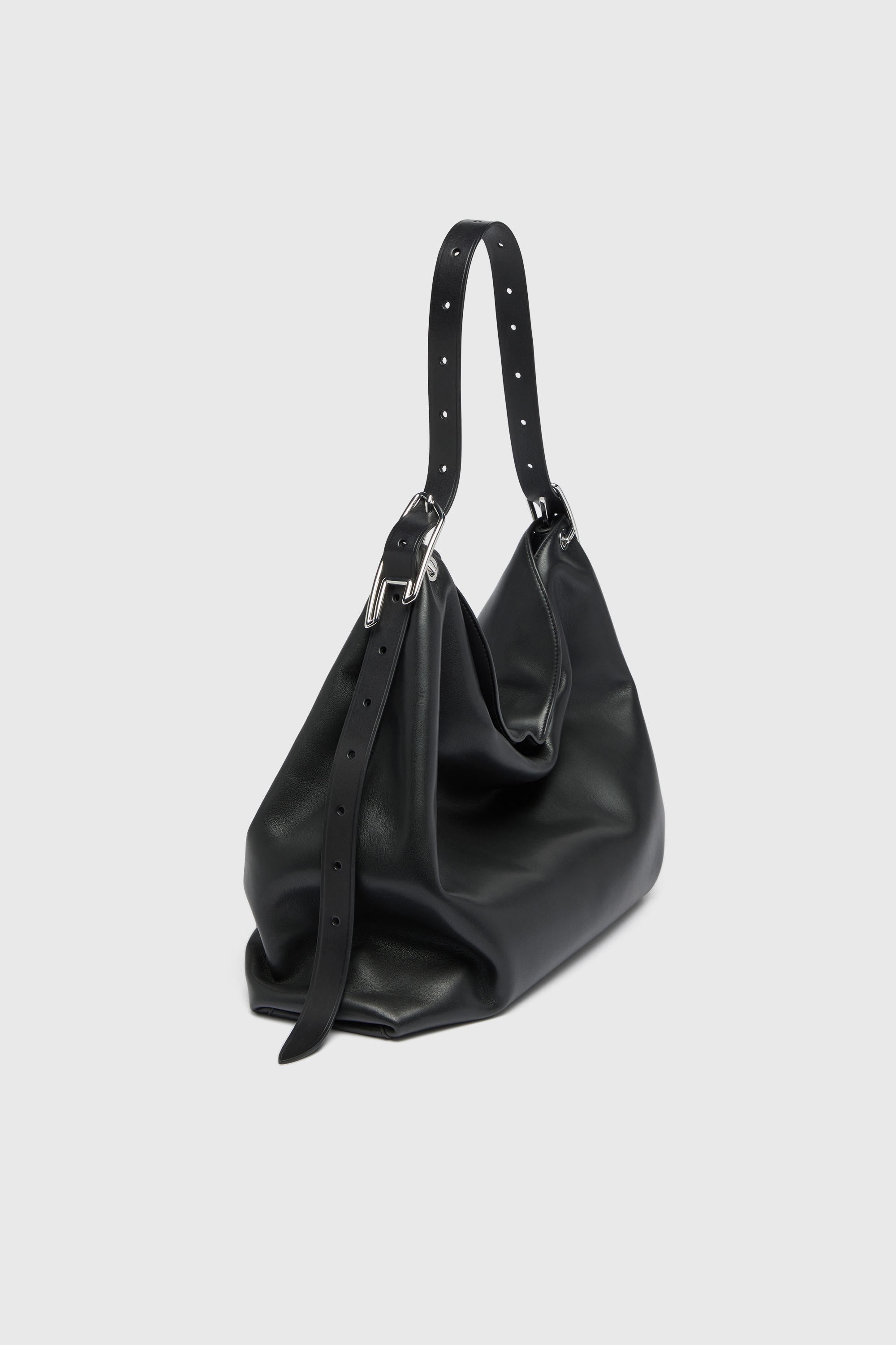 Diesel - D-LINE HOBO L, Woman's D-Line-Leather hobo bag in Black - 2