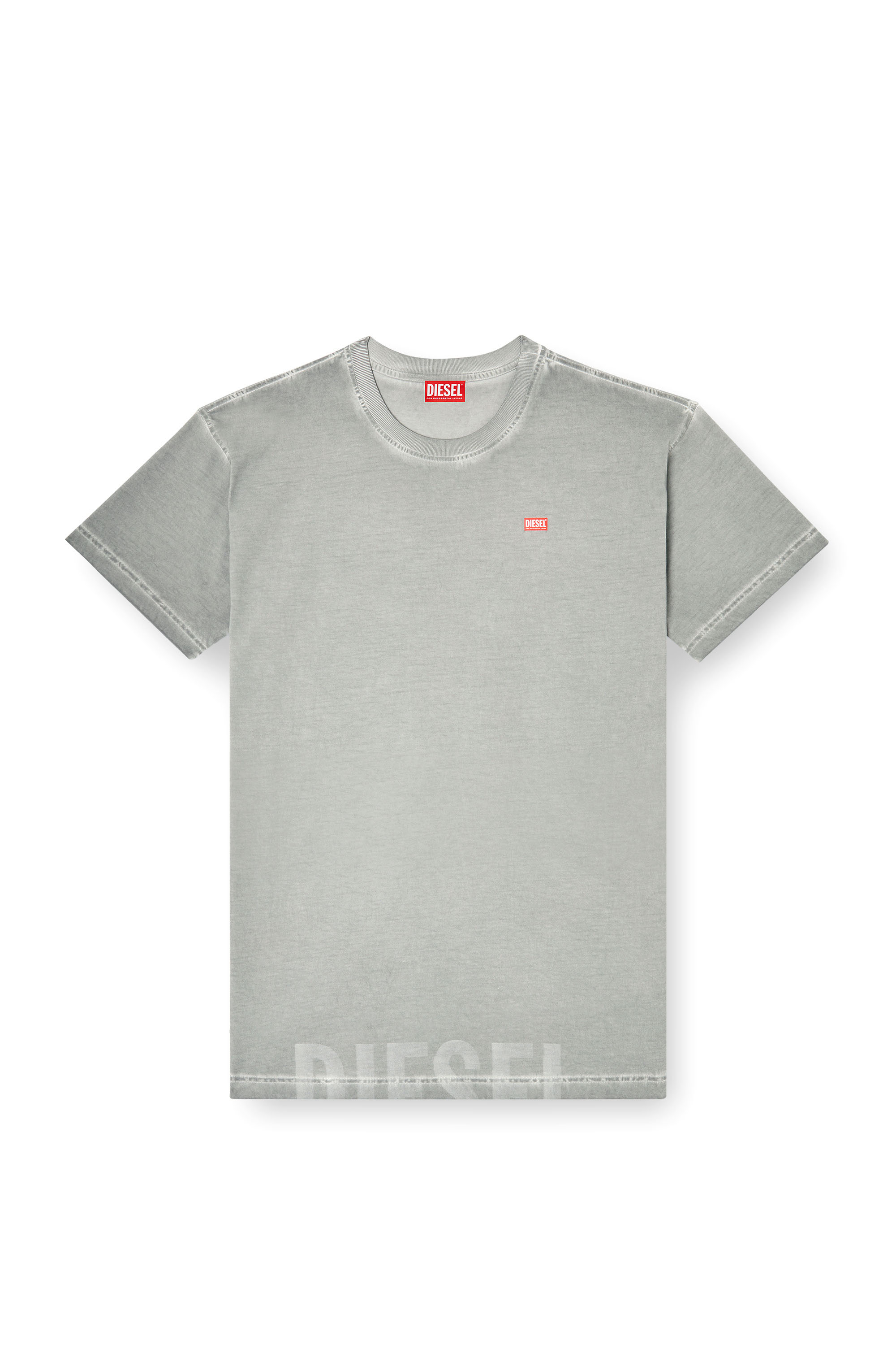 Diesel - T-NORM-T7, Man's Crew neck cotton t-shirt with print in Grey - 2