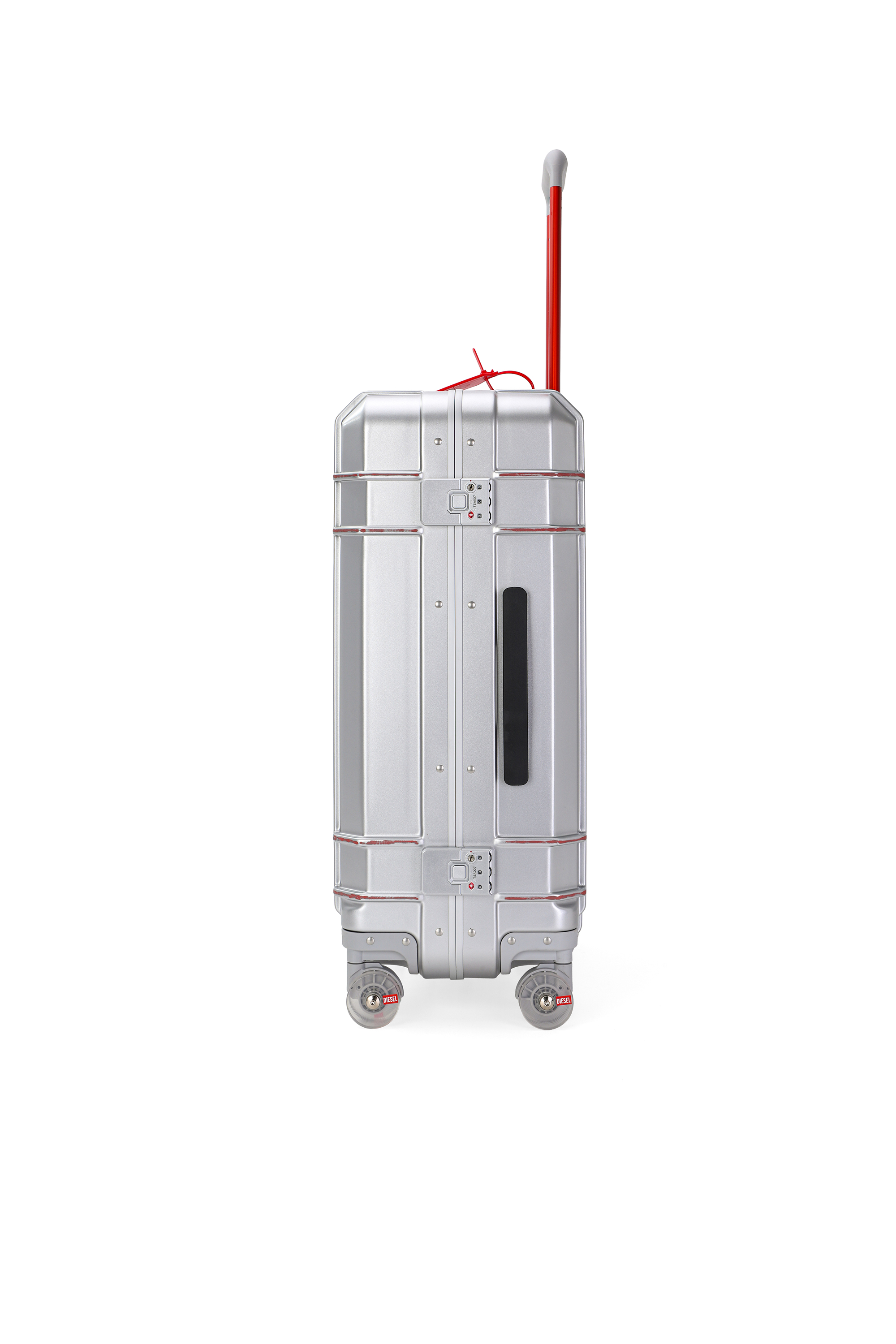 Diesel - DIESEL PC STRONG IMAGE TROLLEY- DSL003, Unisex's Rugged carry‑on suitcase 24" in Silver - 3