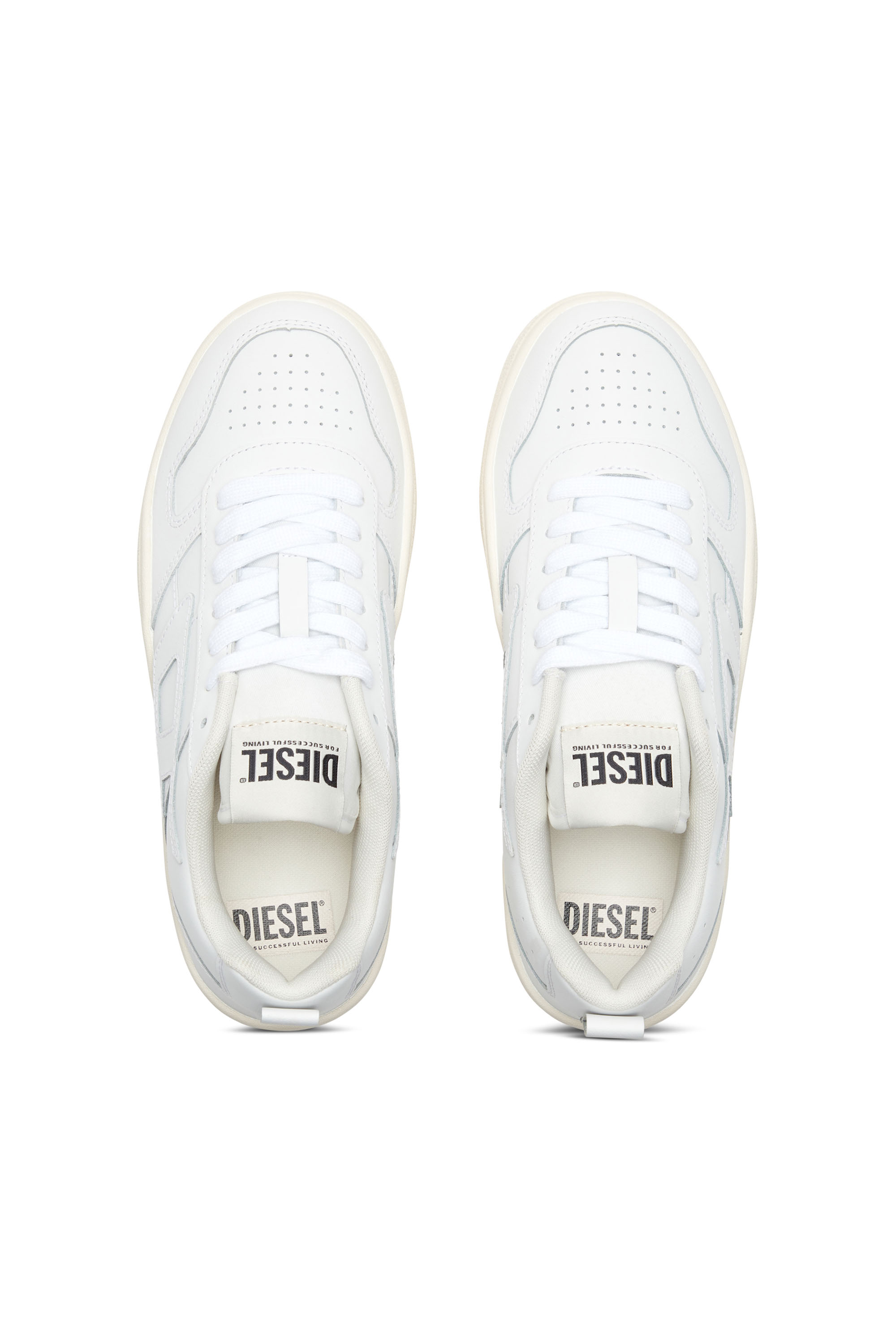Diesel - S-UKIYO V2 LOW W, Woman S-Ukiyo Low-Low-top sneakers in leather and nylon in White - Image 5
