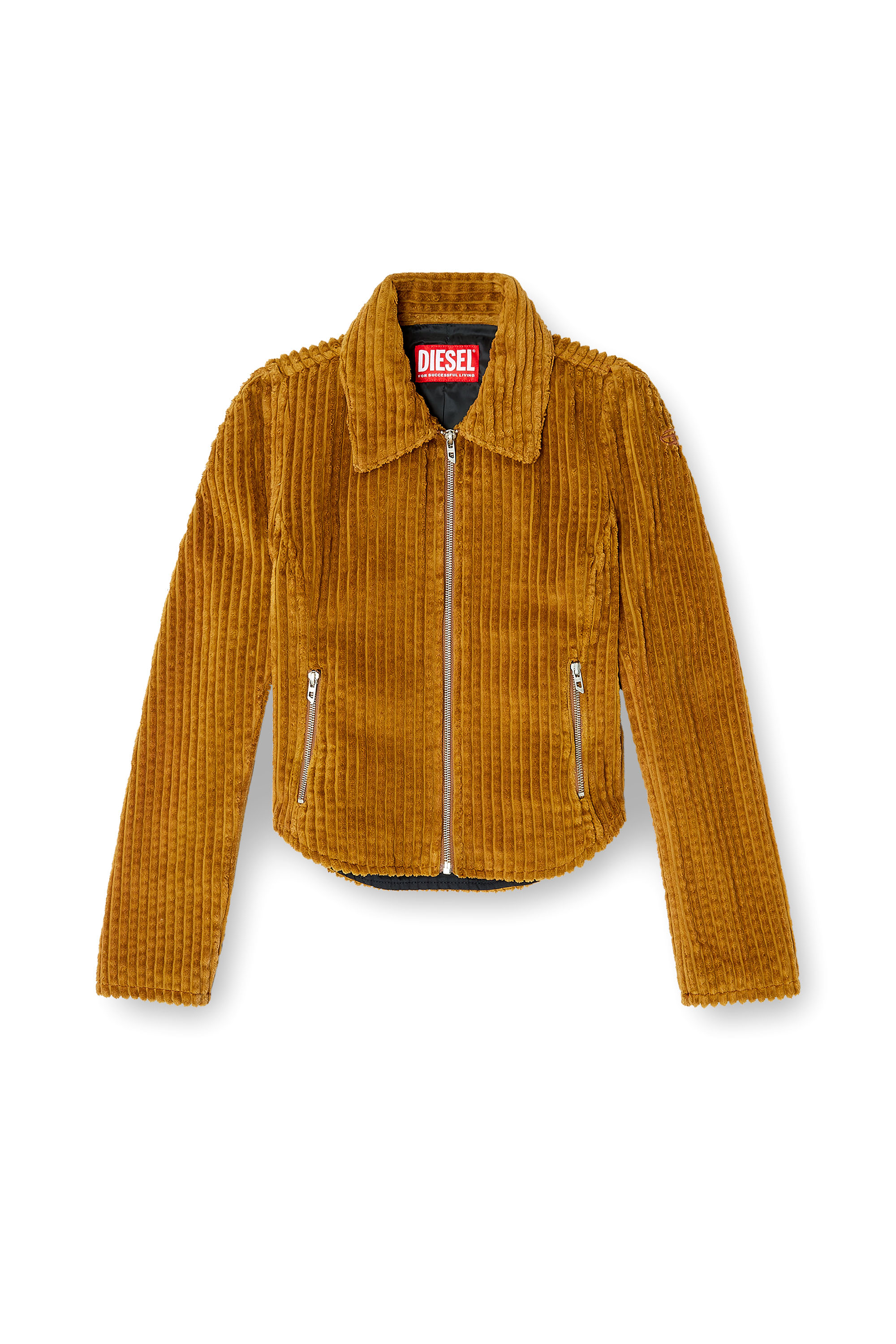Diesel - G-ENEA, Woman's Shirt-jacket in cotton corduroy in Brown - 3