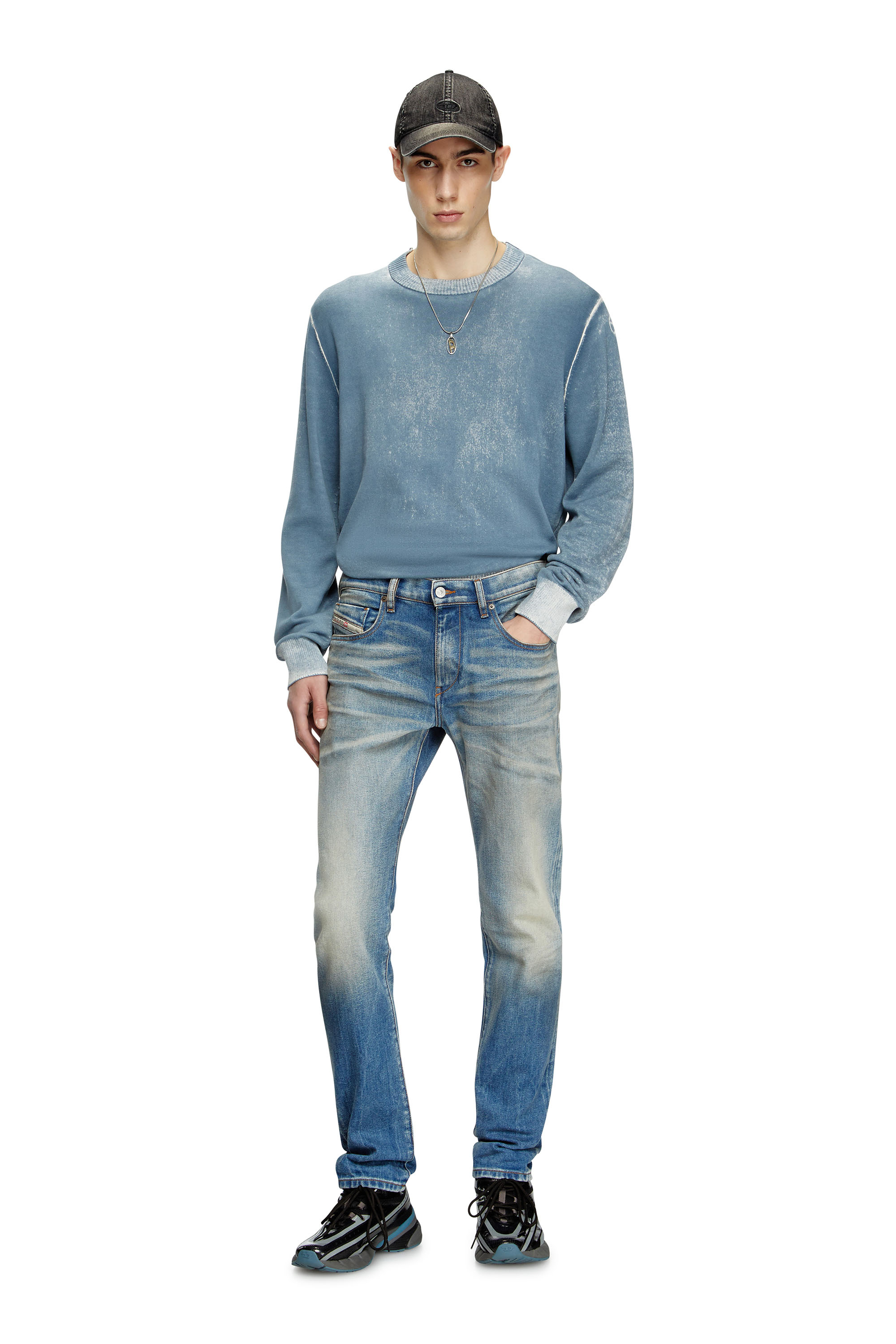 Diesel - Man's Slim Jeans 2019 D-Strukt 09L30, Medium blue - 1