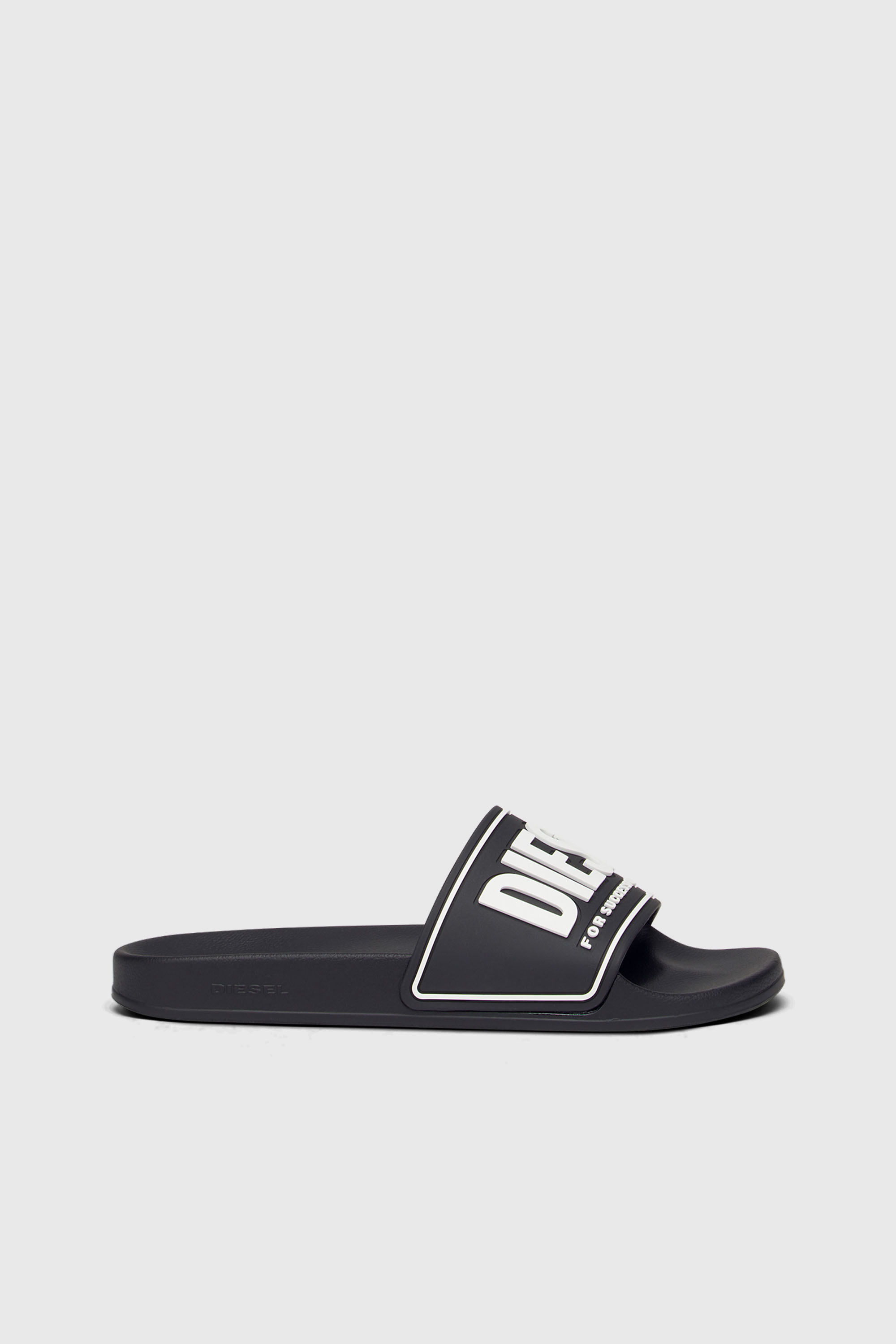 Diesel - SA-MAYEMI CC W, Woman's Sa-Mayemi-Rubber slides with embossed logo in Black - 1