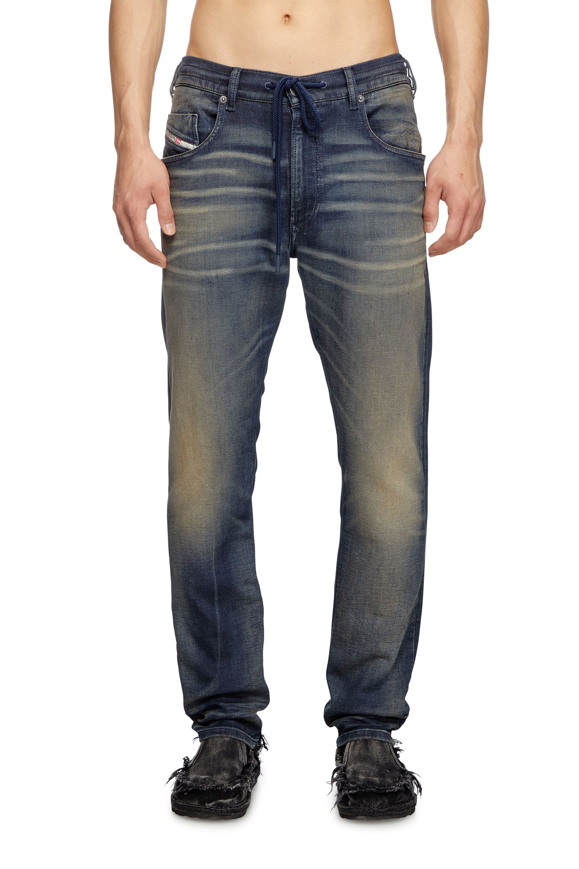 Diesel - Man's Tapered 2030 D-Krooley Joggjeans® 068PM, Dark Blue - 1