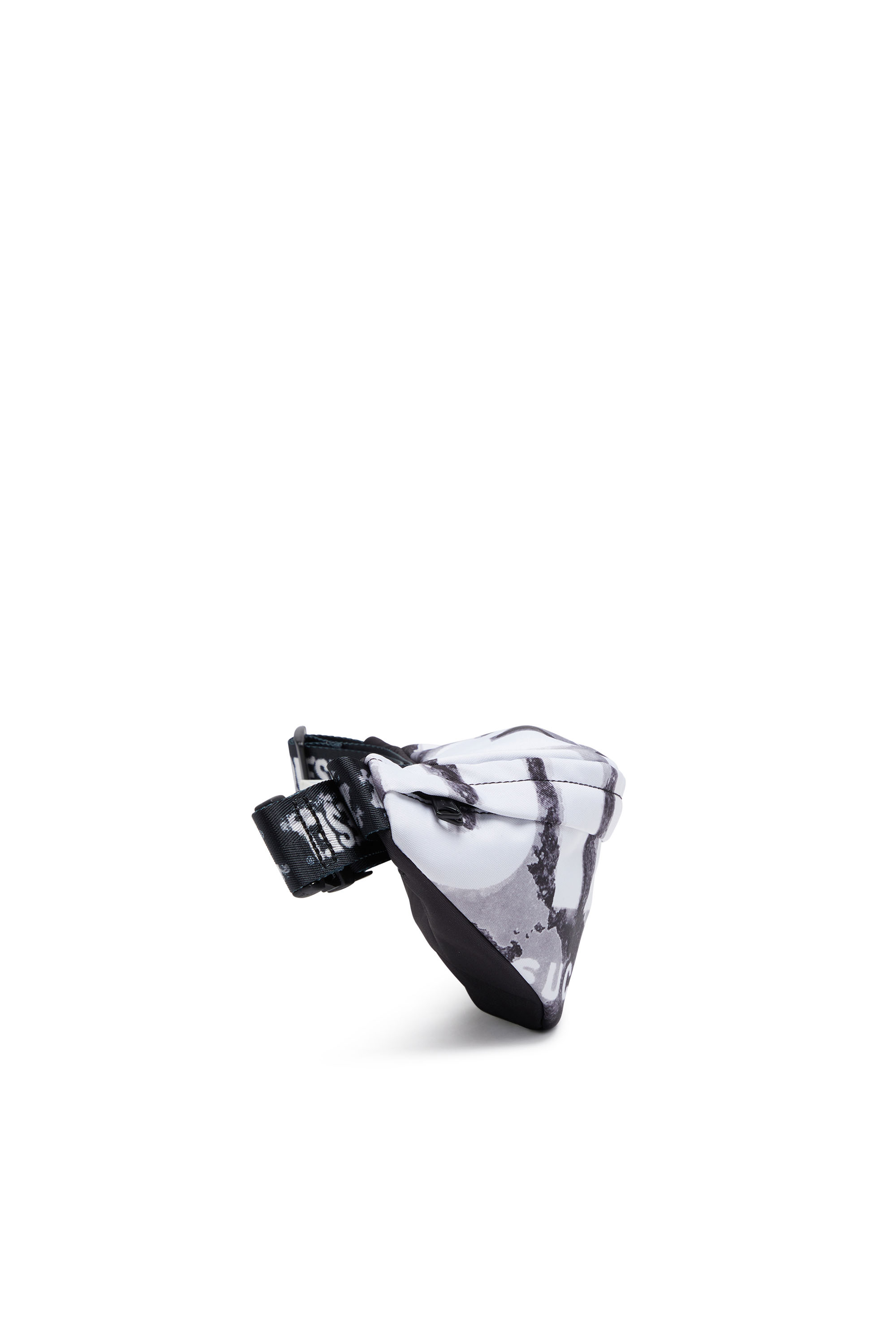 Diesel - RAVE BELTBAG X, Man Rave-Belt bag with bleeding logo print in Black - Image 3
