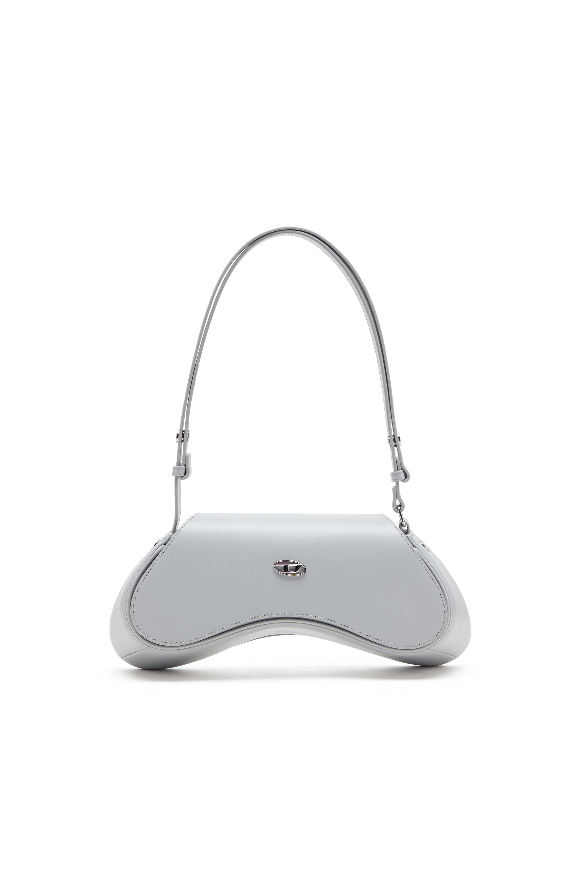 Diesel - PLAY CROSSBODY, Woman's Play-Crossbody bag in semi gloss leather in Grey - 1