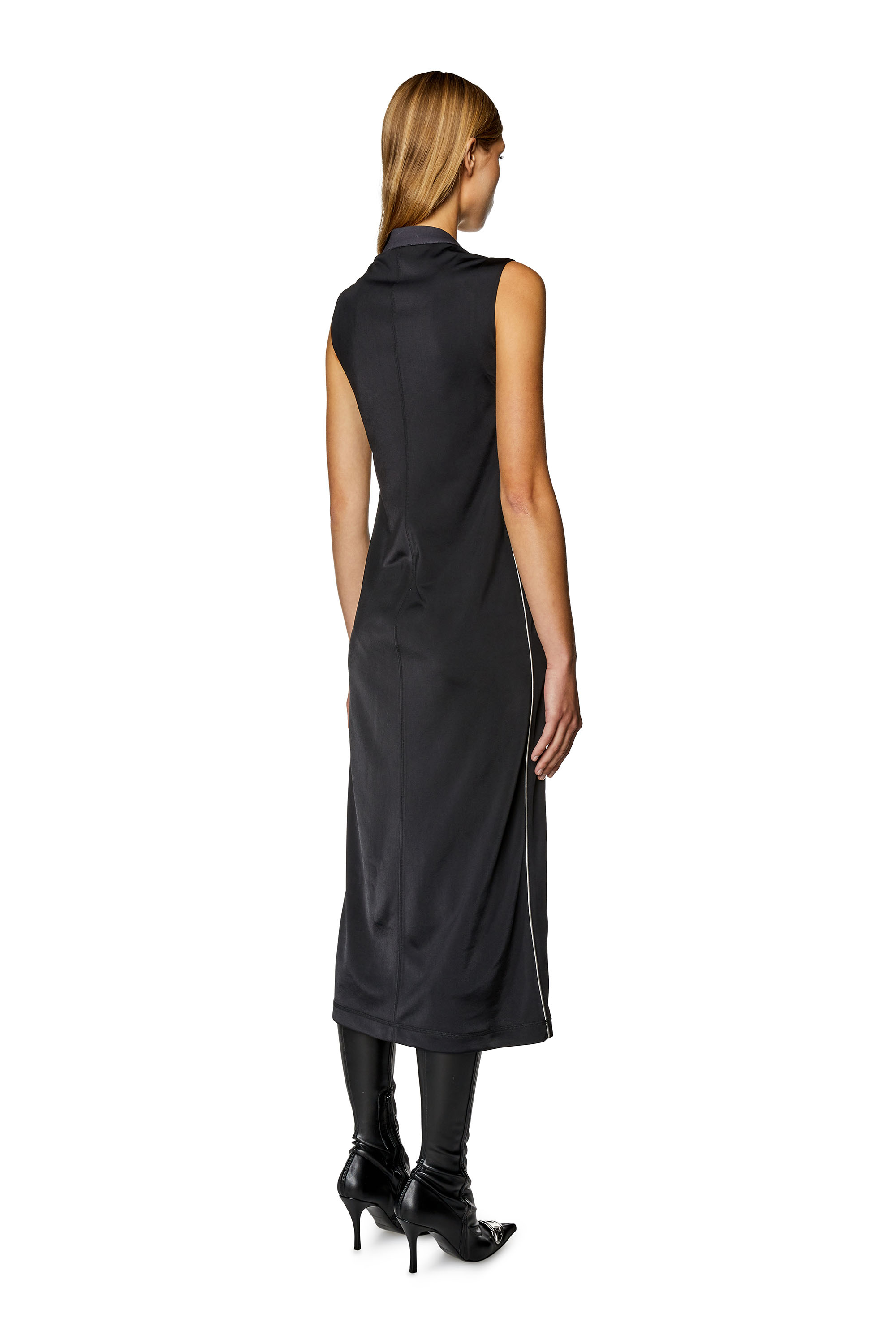 Diesel - D-AMY, Woman Midi dress in cool wool and tech fabric in Multicolor - Image 2