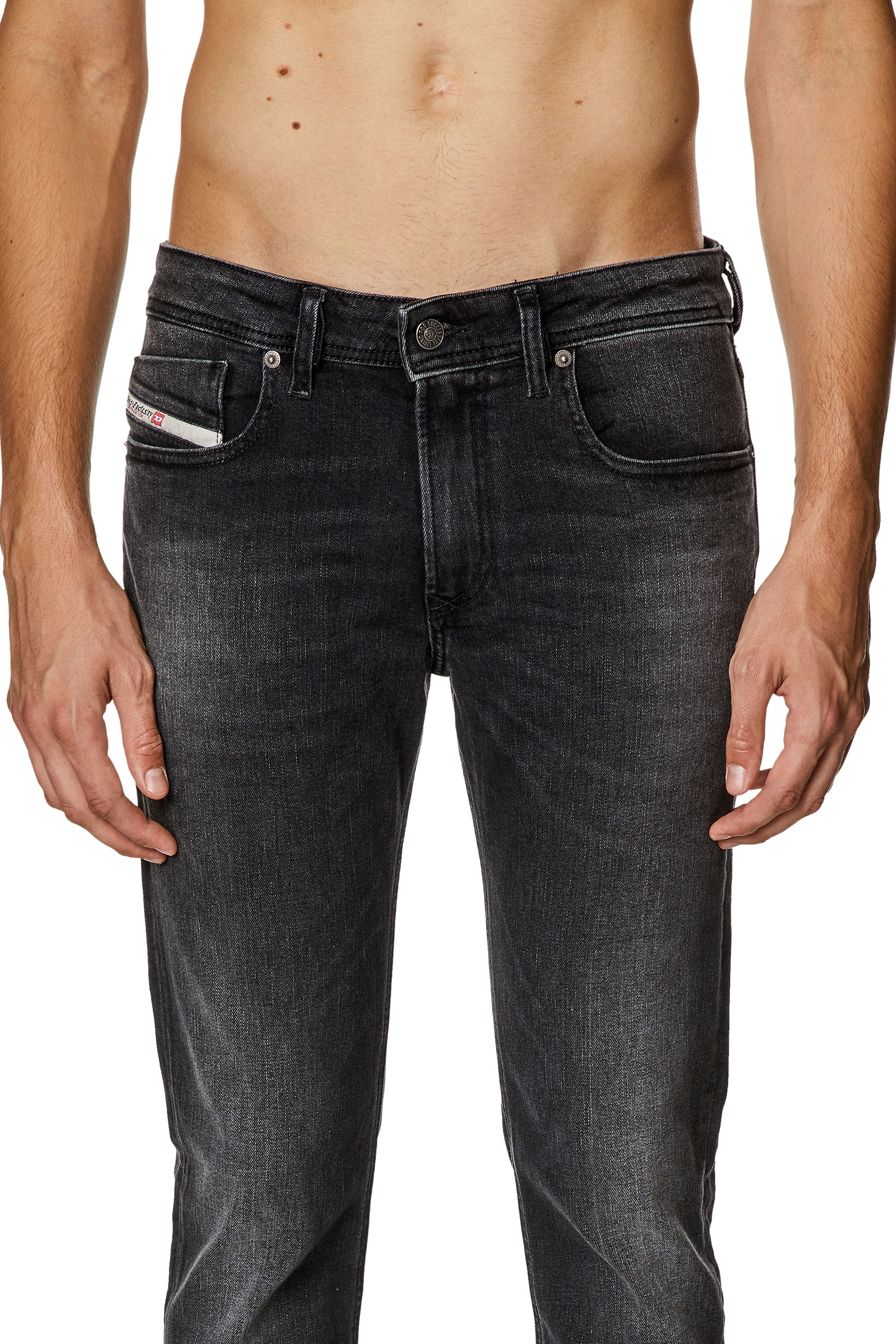 Diesel - Man Skinny Jeans 1979 Sleenker 0PFAX, Black/Dark grey - Image 4