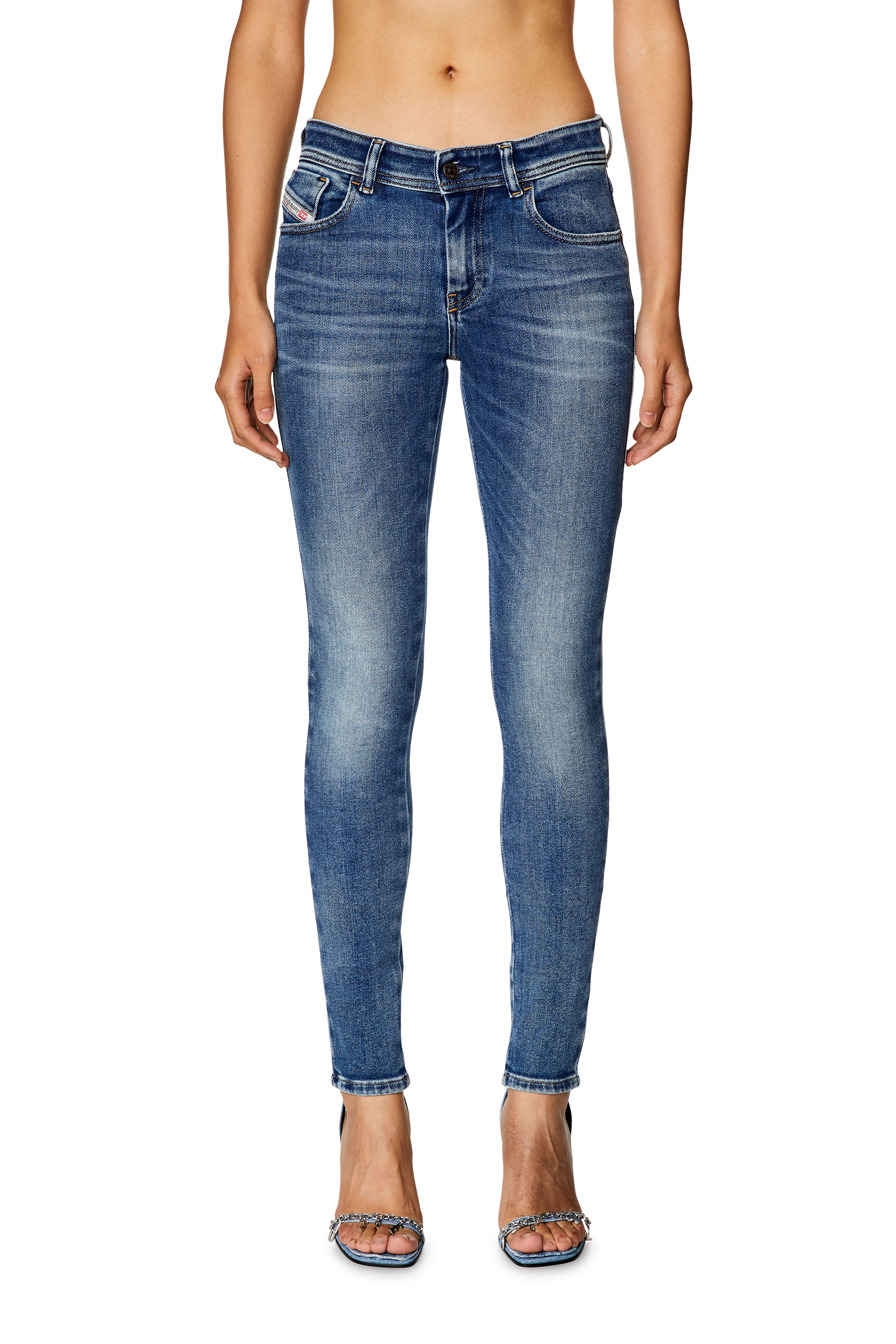Diesel - Woman Super skinny Jeans 2017 Slandy 09H90, Medium blue - Image 1